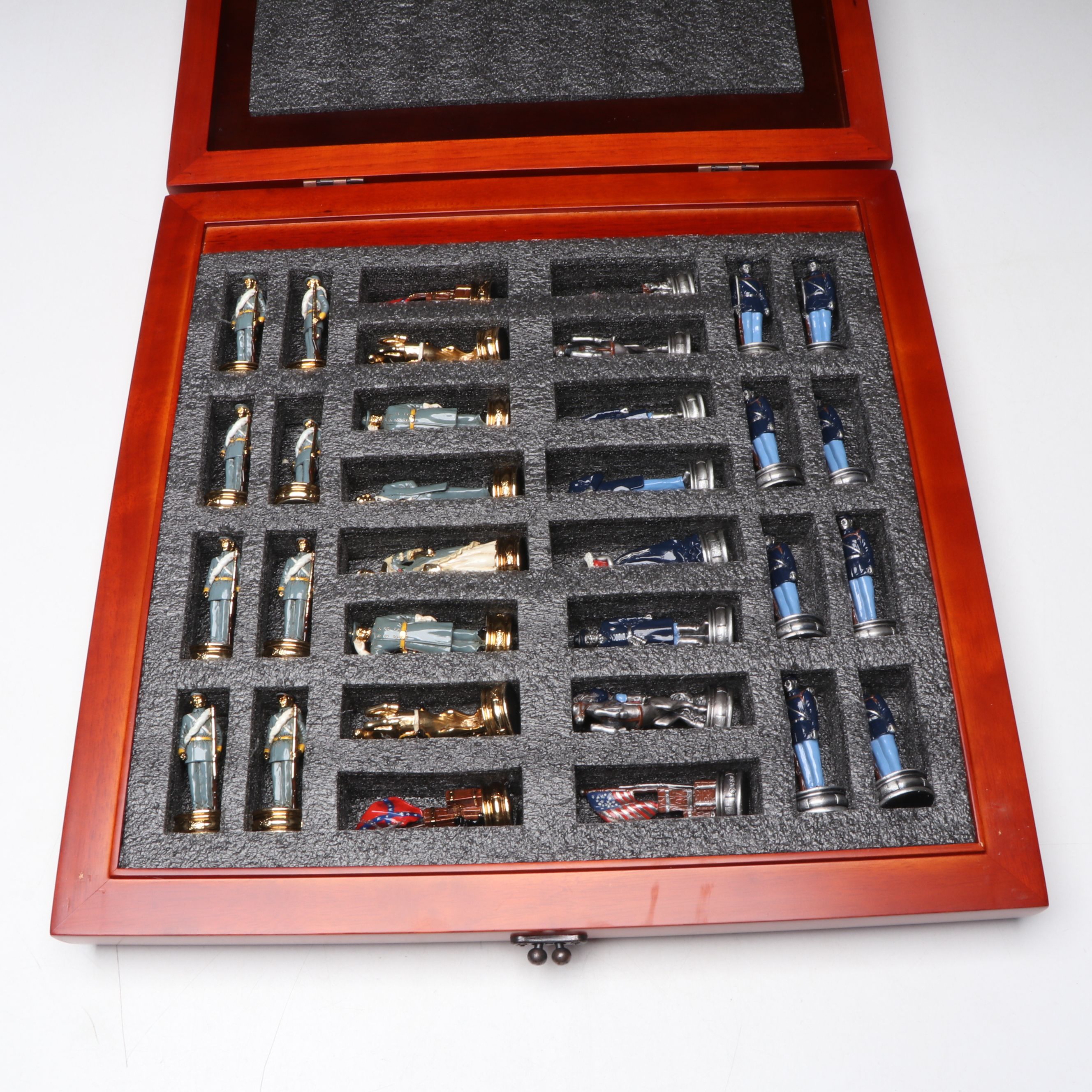 American Civil War Oak Chess Set