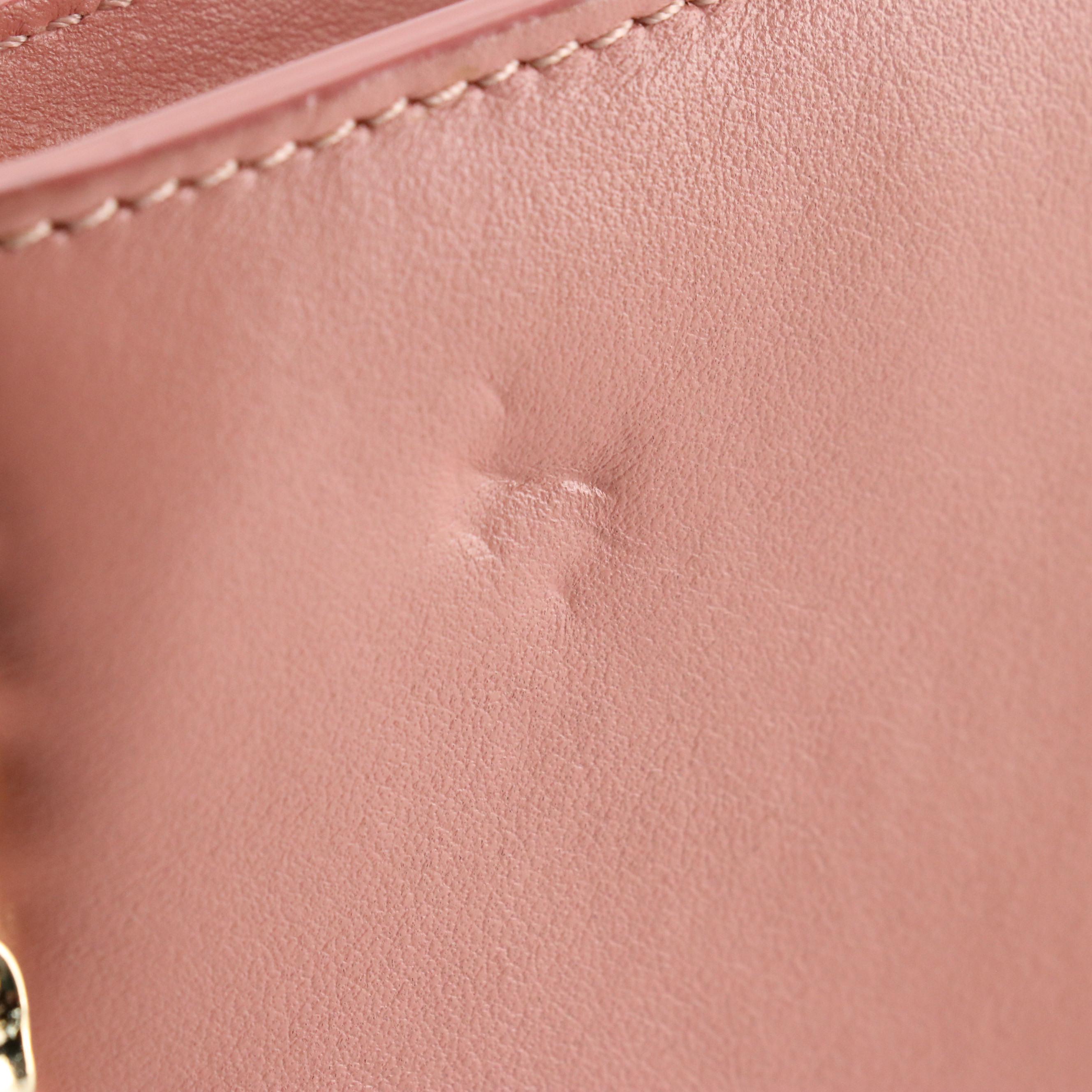 Christian Louboutin Triloubi Studded Shoulder Bag in Pink Calfskin Leather