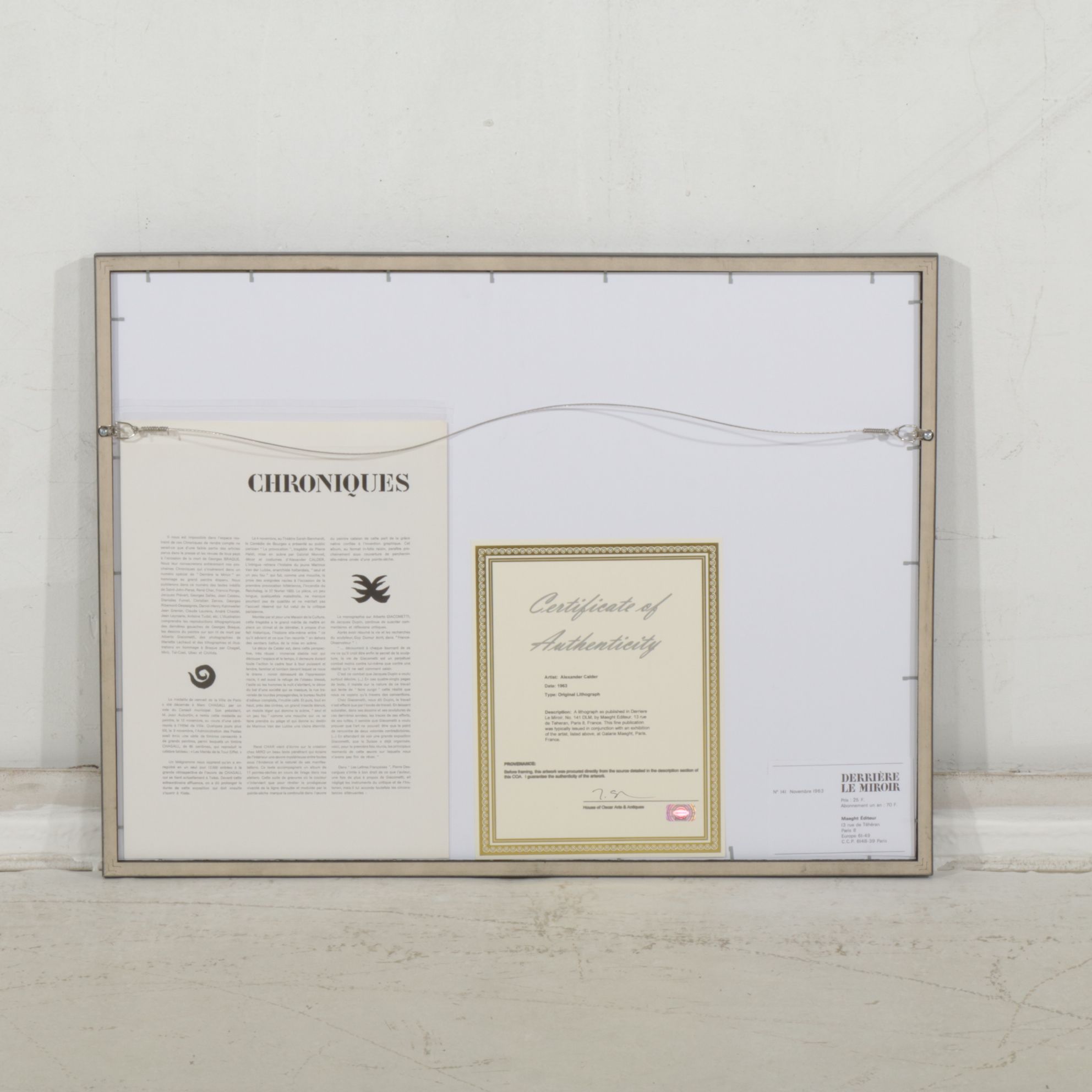 Alexander Calder Double-Page Color Lithograph for "Derrière le Miroir," 1963