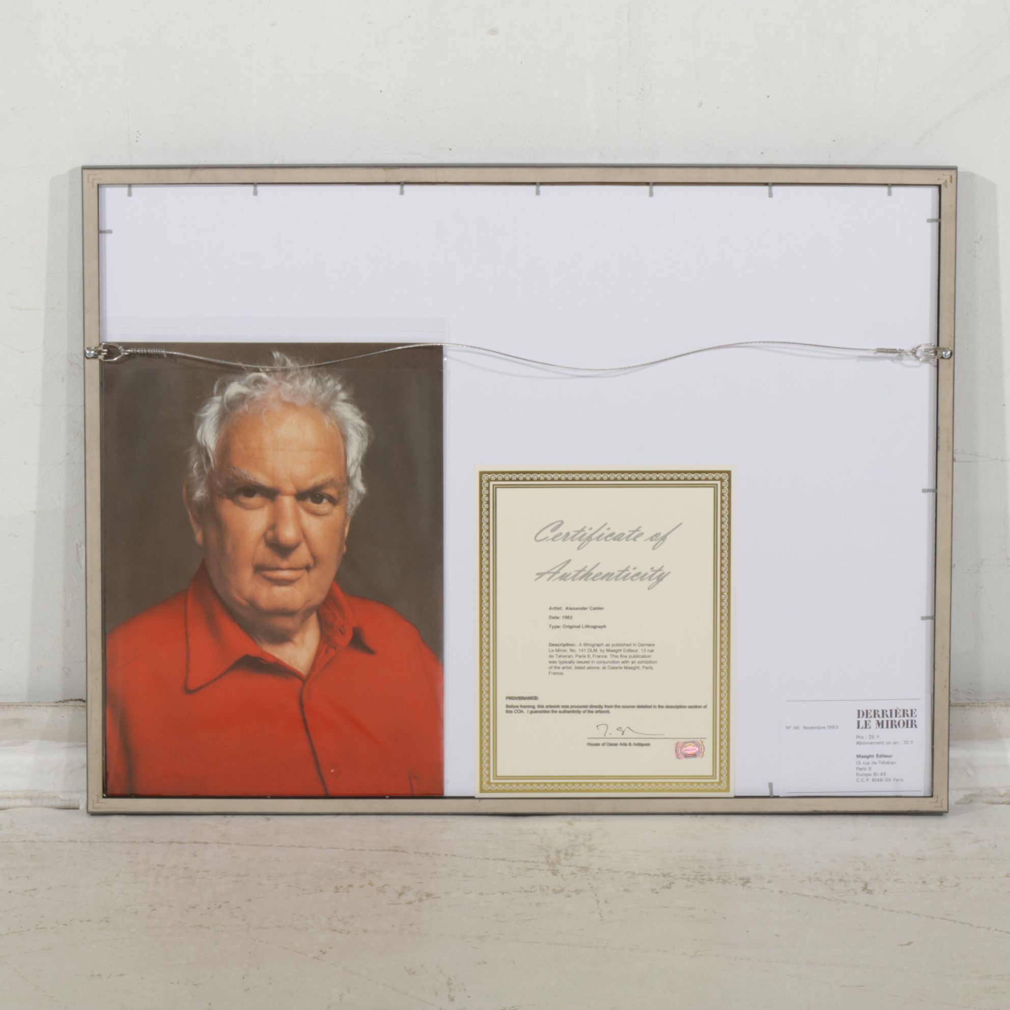 Alexander Calder Double-Page Color Lithograph for "Derrière le Miroir," 1963