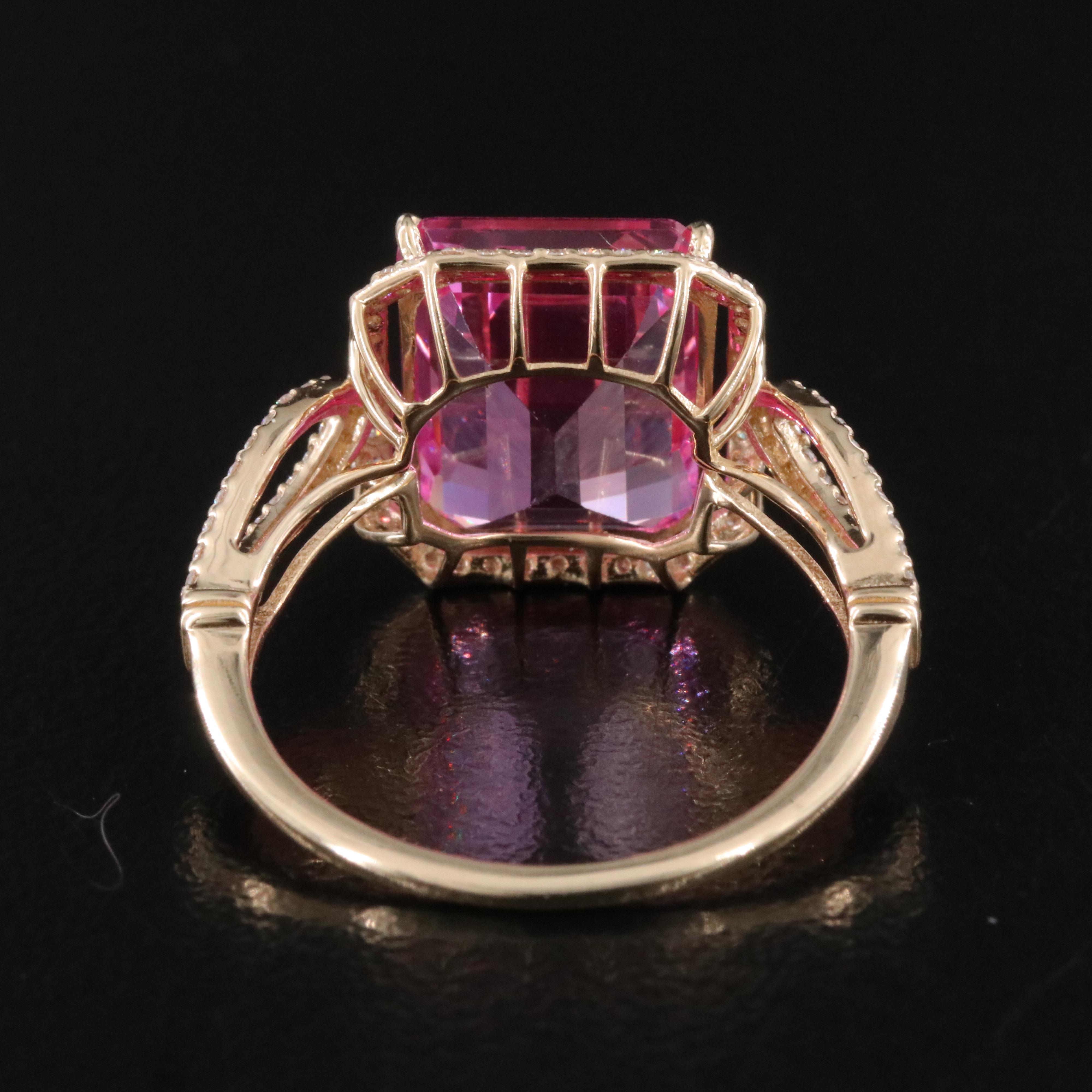 14K Sapphire and Moissanite Ring