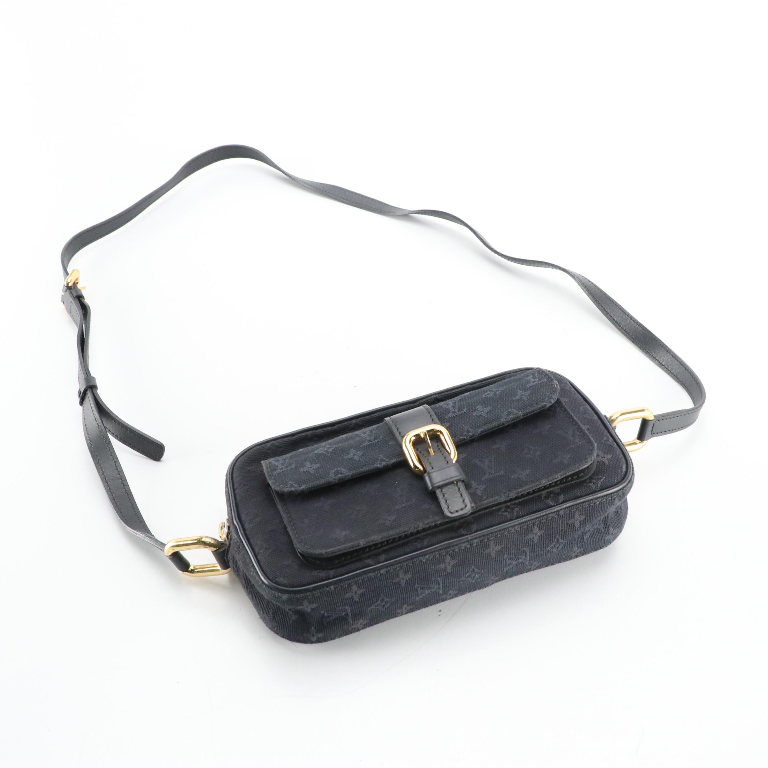 Louis Vuitton Juliette Crossbody in Navy Monogram Mini Lin Canvas and Leather