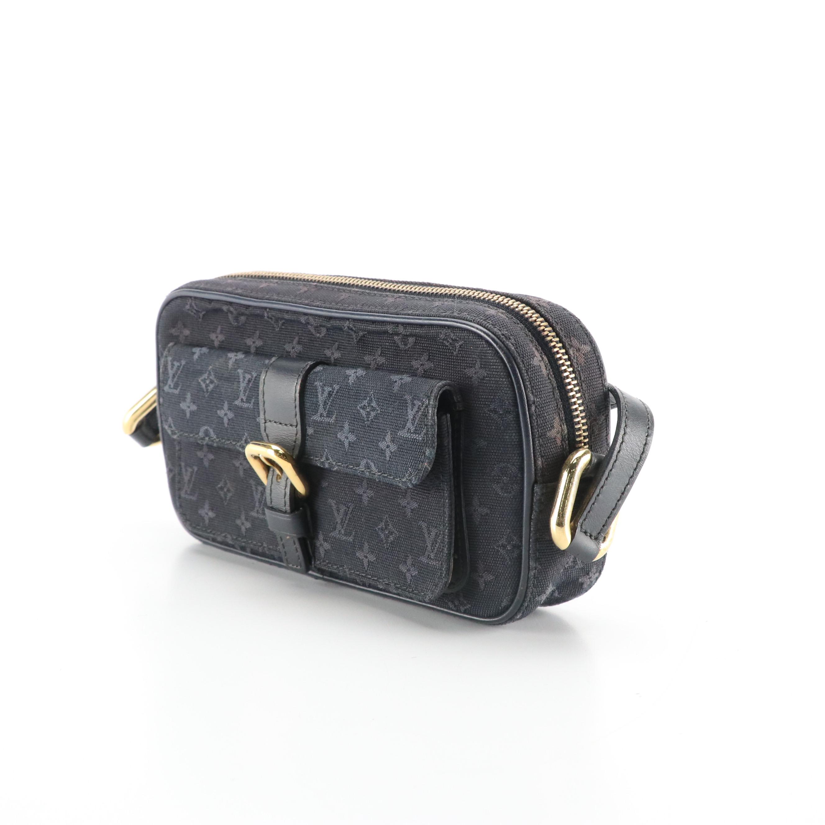 Louis Vuitton Juliette Crossbody in Navy Monogram Mini Lin Canvas and Leather