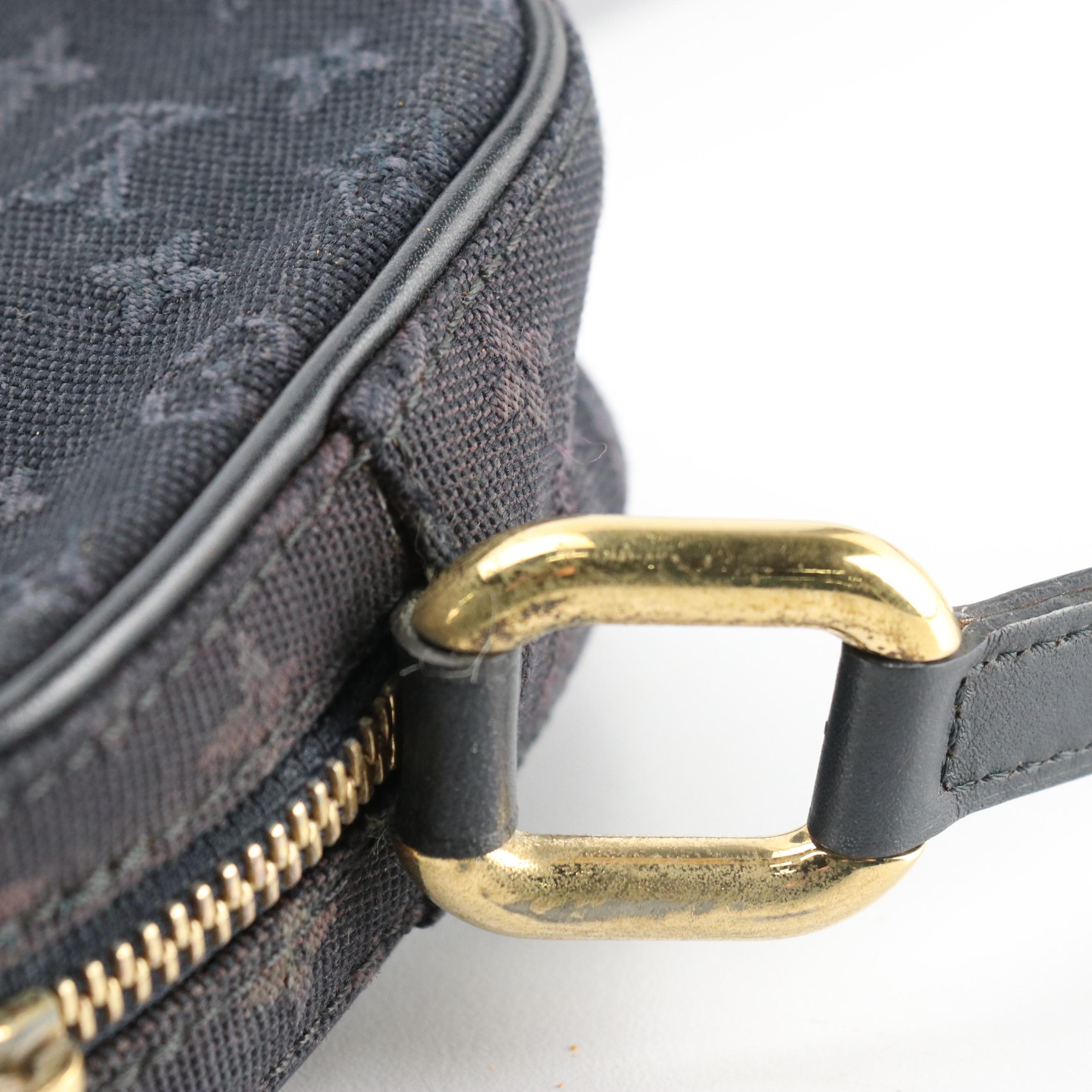 Louis Vuitton Juliette Crossbody in Navy Monogram Mini Lin Canvas and Leather