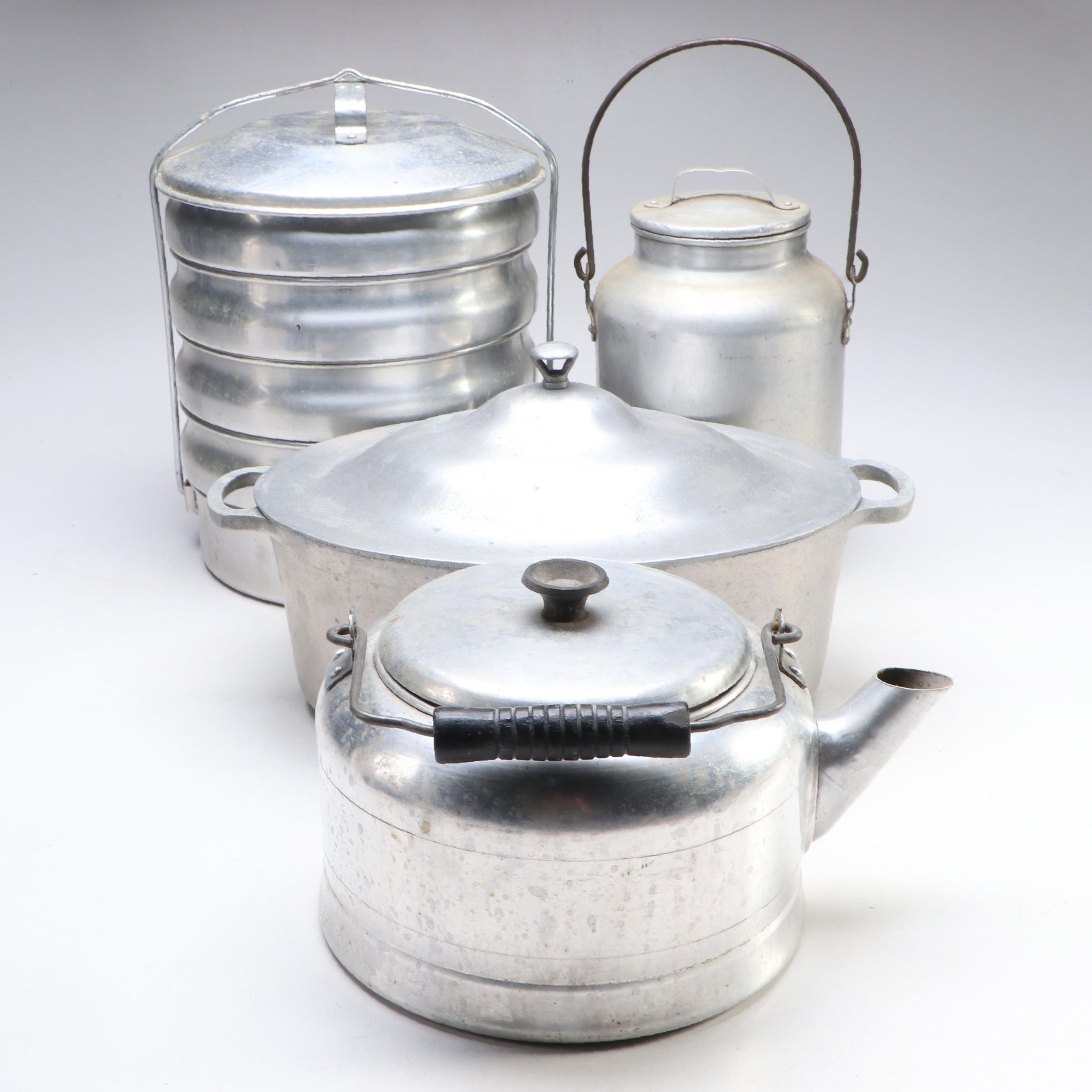 Banner Dutch Oven with Comet Kettle and Other Aluminum Vessels
