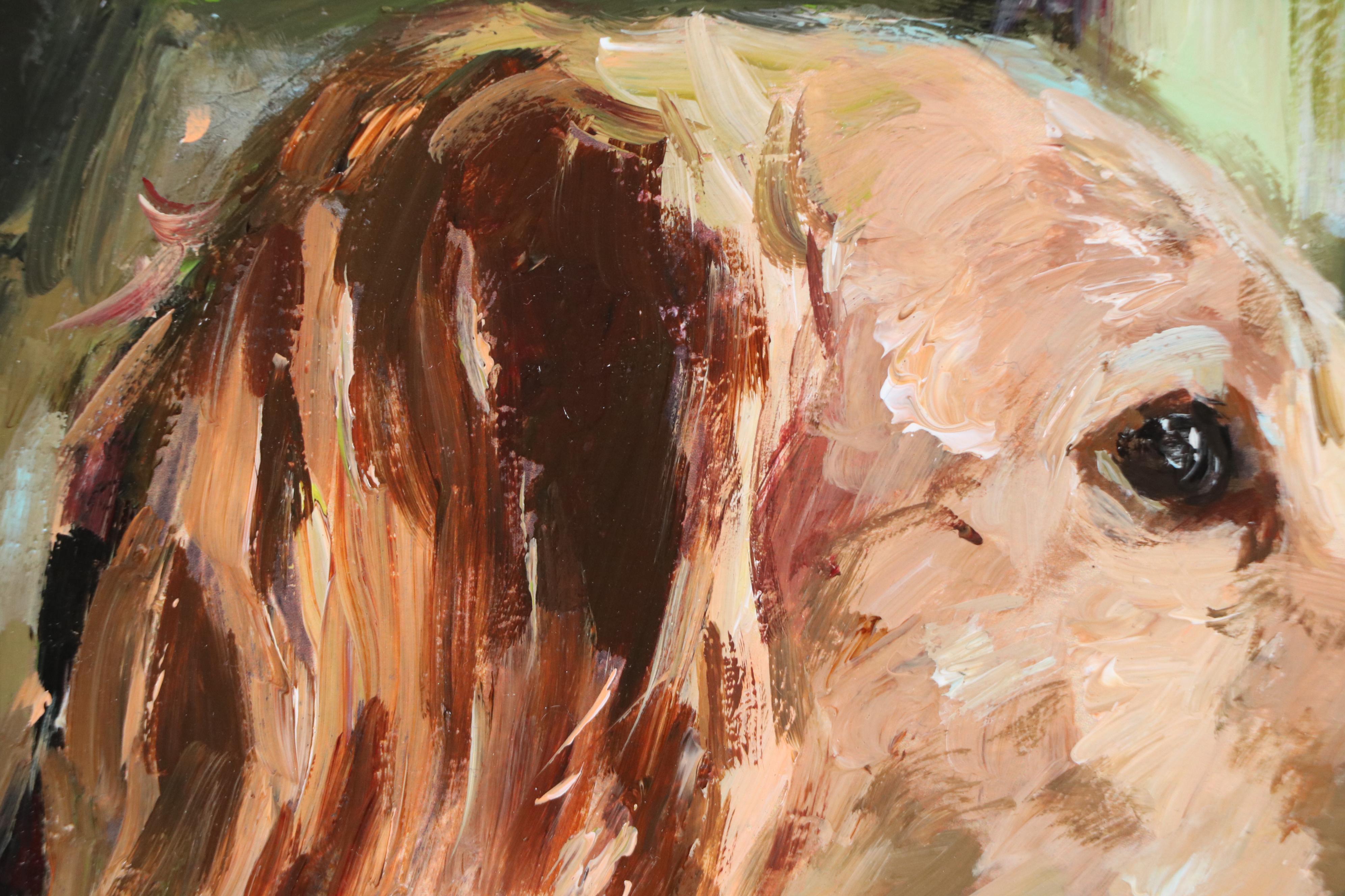 Oil Painting Pet Portrait "Monday Longings," 2025