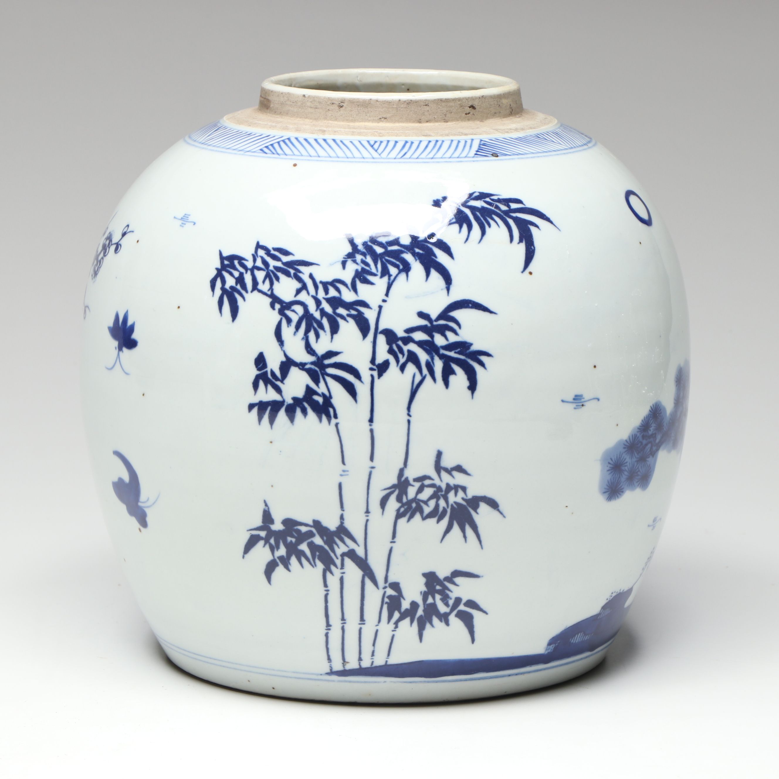 Chinese Blue and White Porcelain Ginger Jar