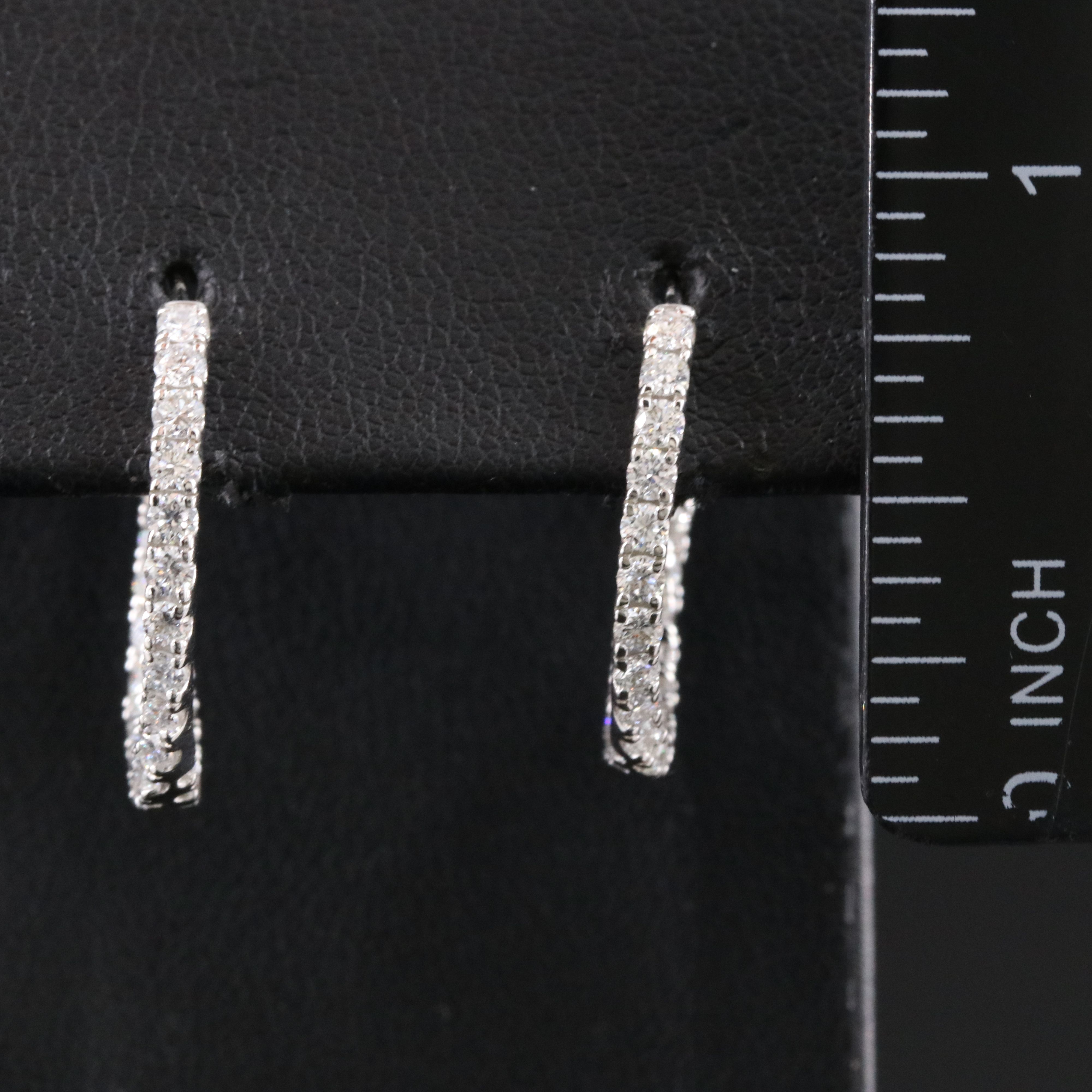 14K 1.12 CTW Lab Grown Diamond Half Hoop Earrings