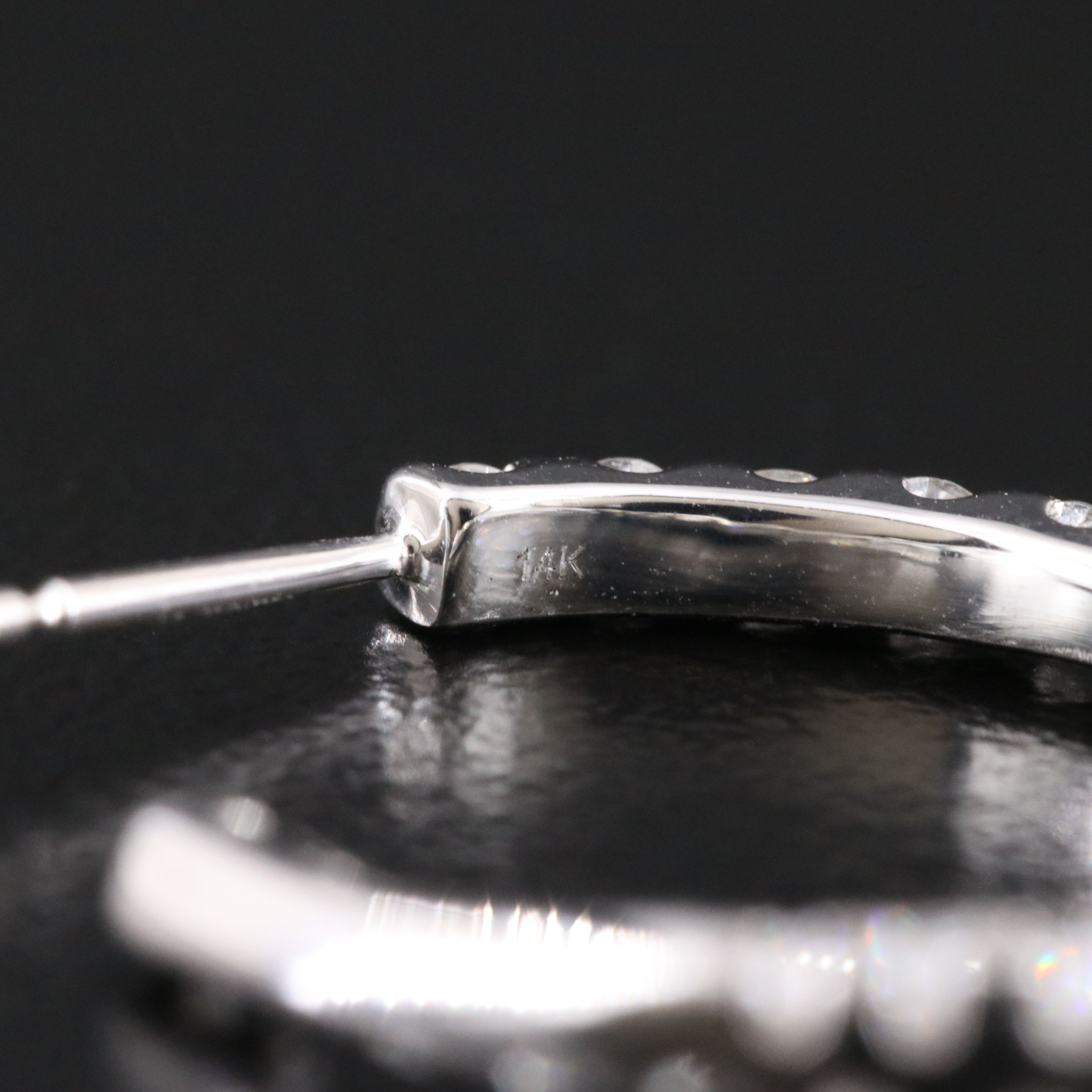 14K 1.12 CTW Lab Grown Diamond Half Hoop Earrings