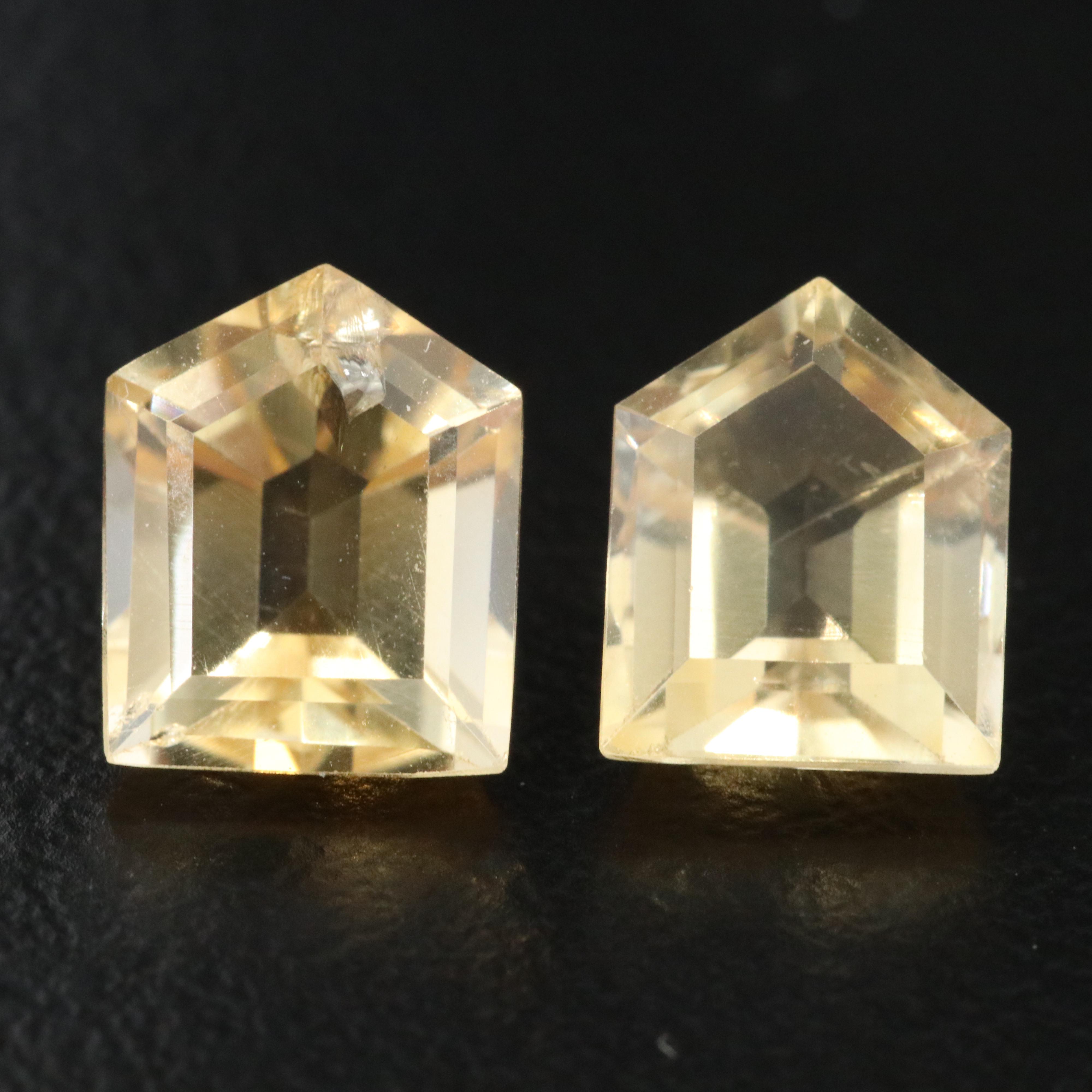 Loose 3.91 CTW Citrine Pair