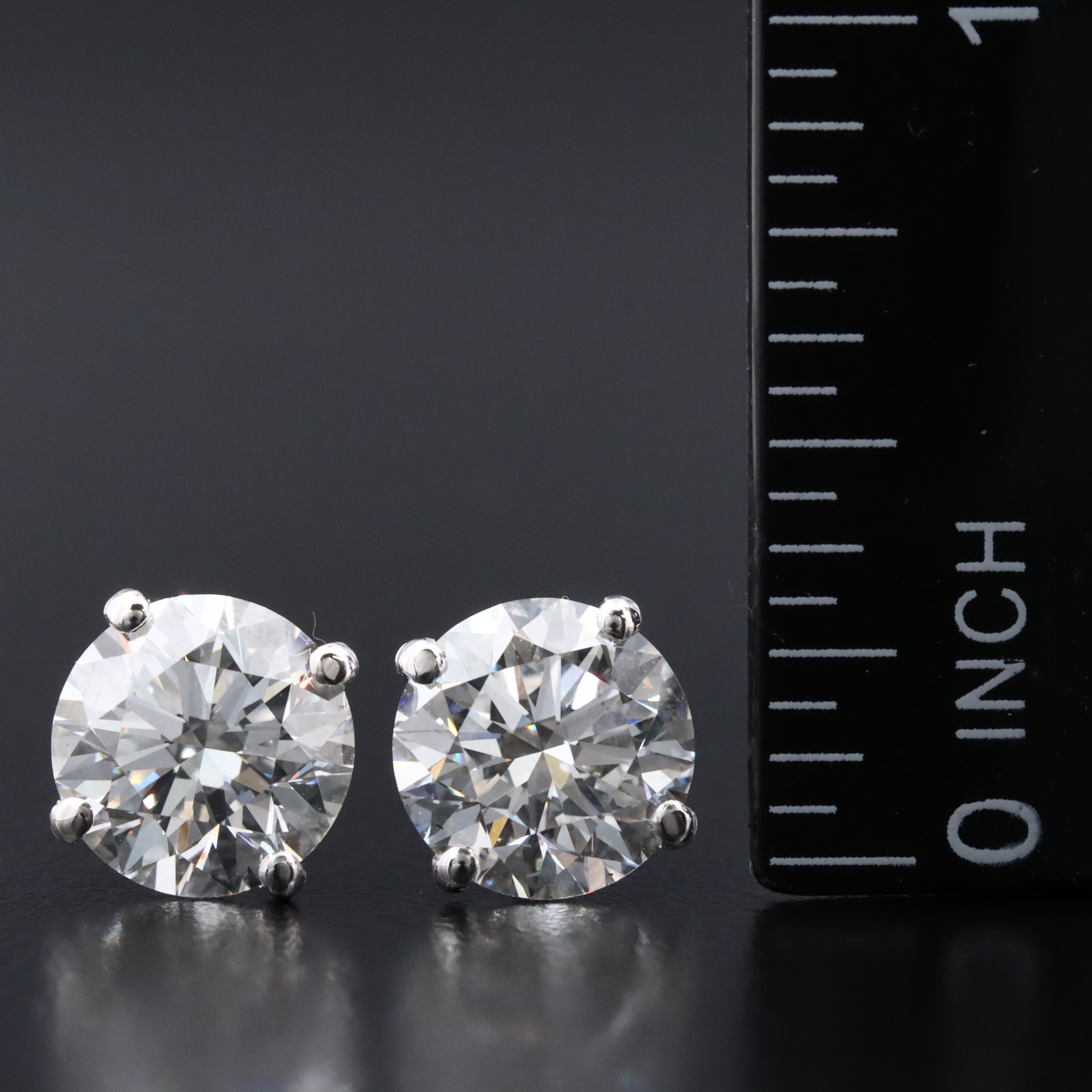 14K 6.04 CTW Lab Grown Diamond Stud Earrings with IGI Reports