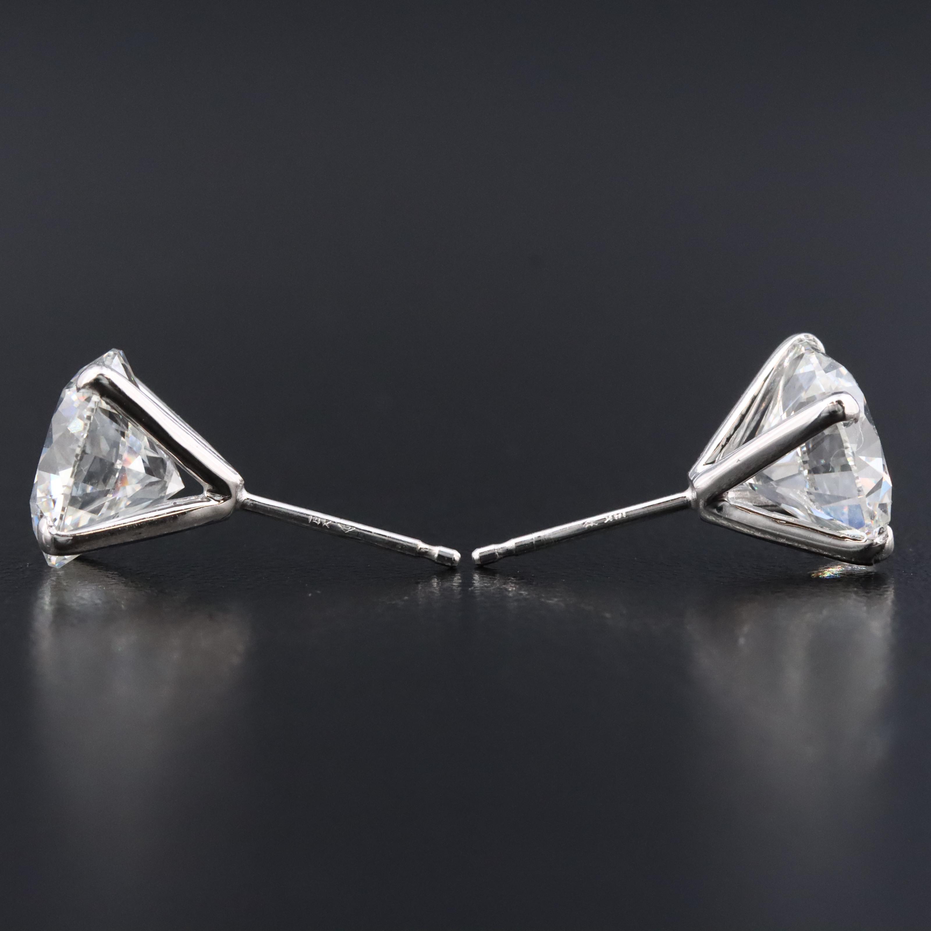 14K 6.04 CTW Lab Grown Diamond Stud Earrings with IGI Reports