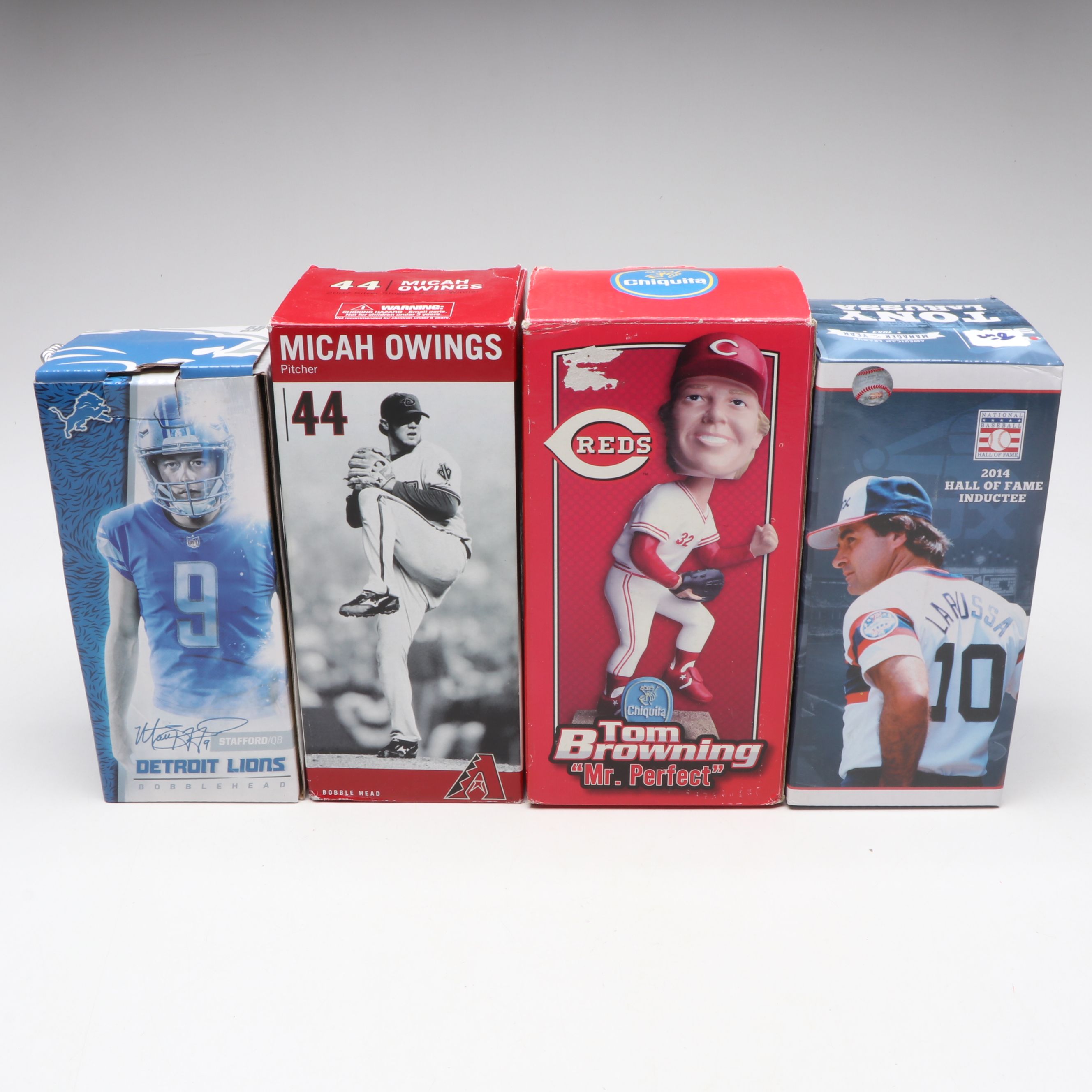 Cincinnati Reds Tom Browning and Other MLB with Matthew Stafford Bobbleheads