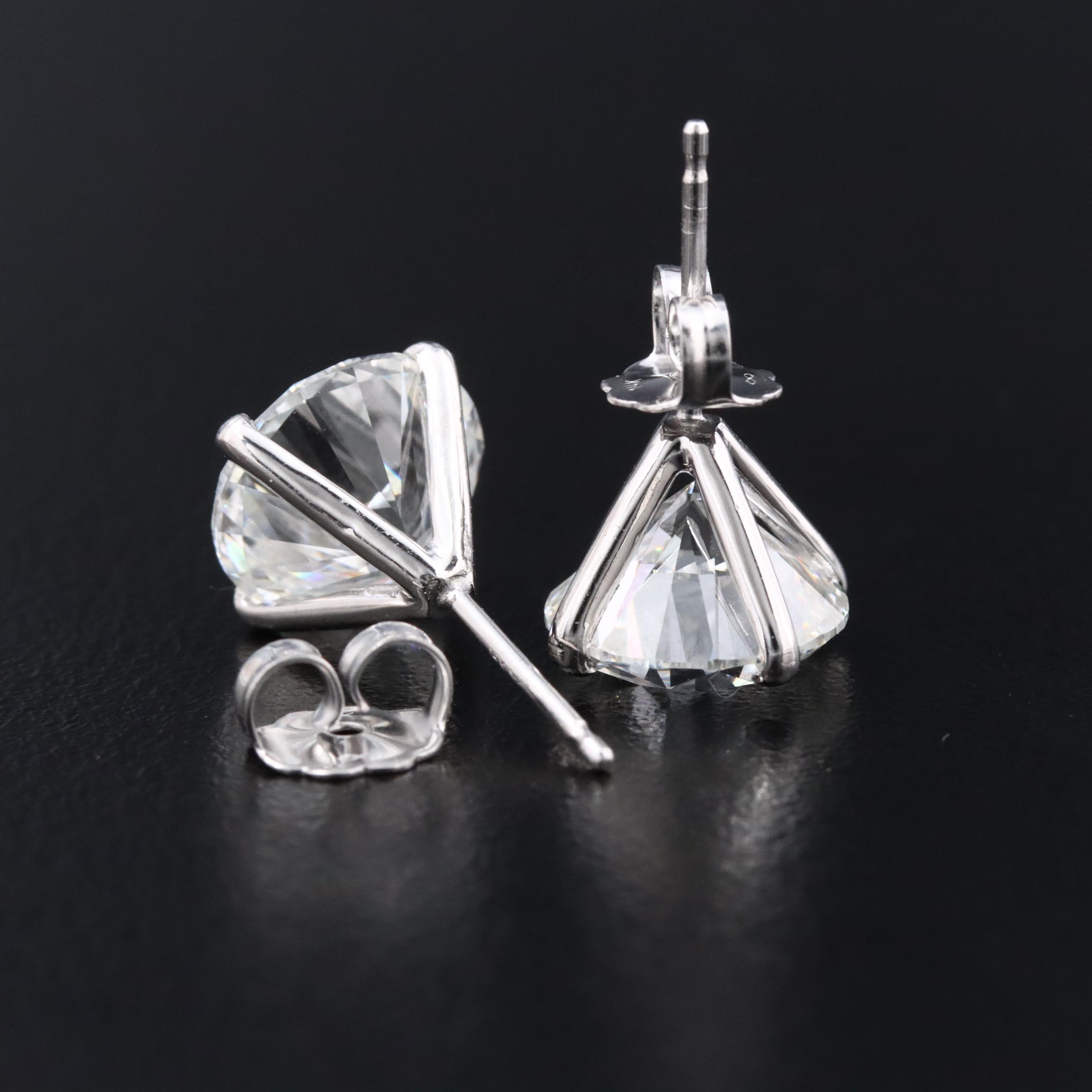 14K 6.04 CTW Lab Grown Diamond Stud Earrings with IGI Reports