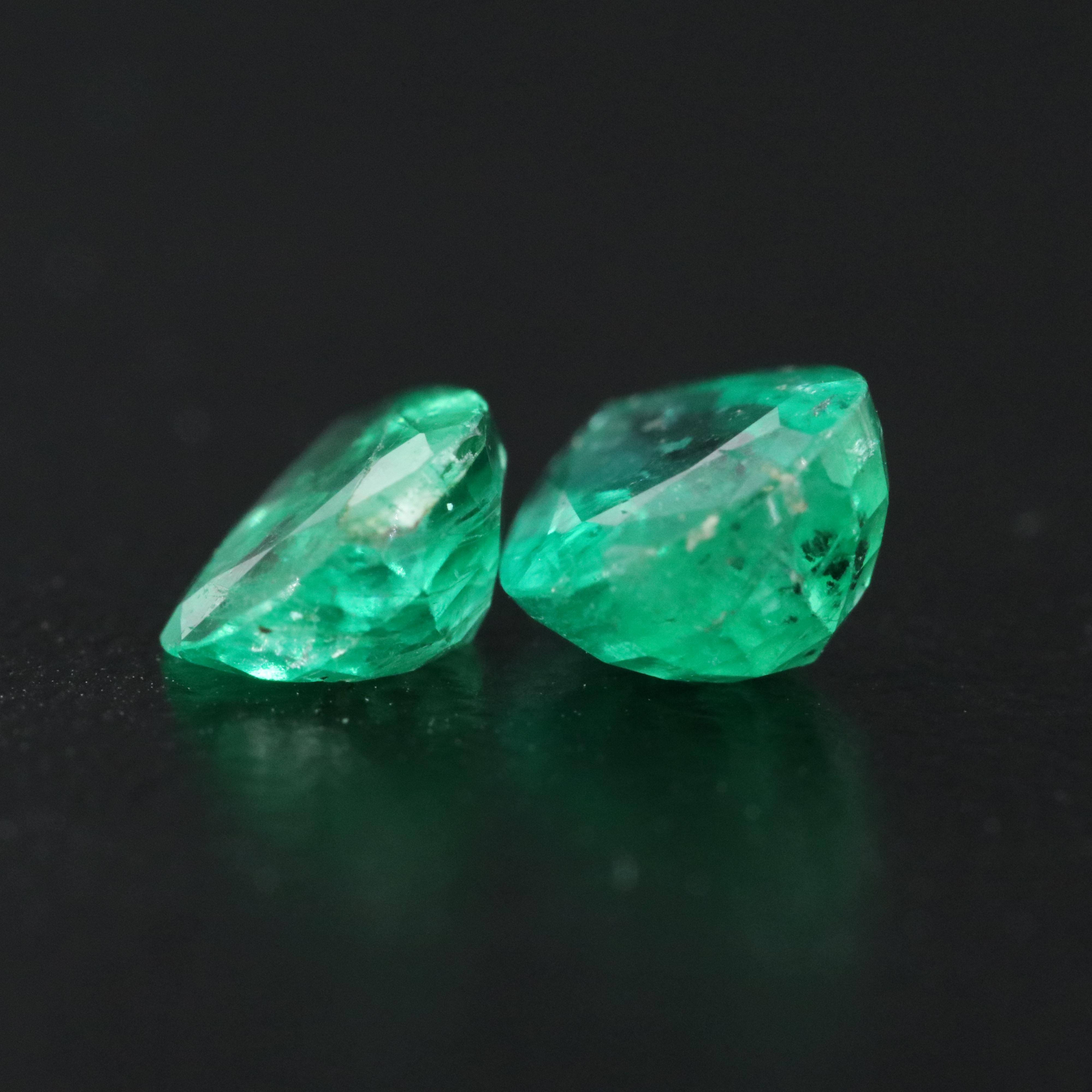 Loose 1.98 CTW Emerald Pair