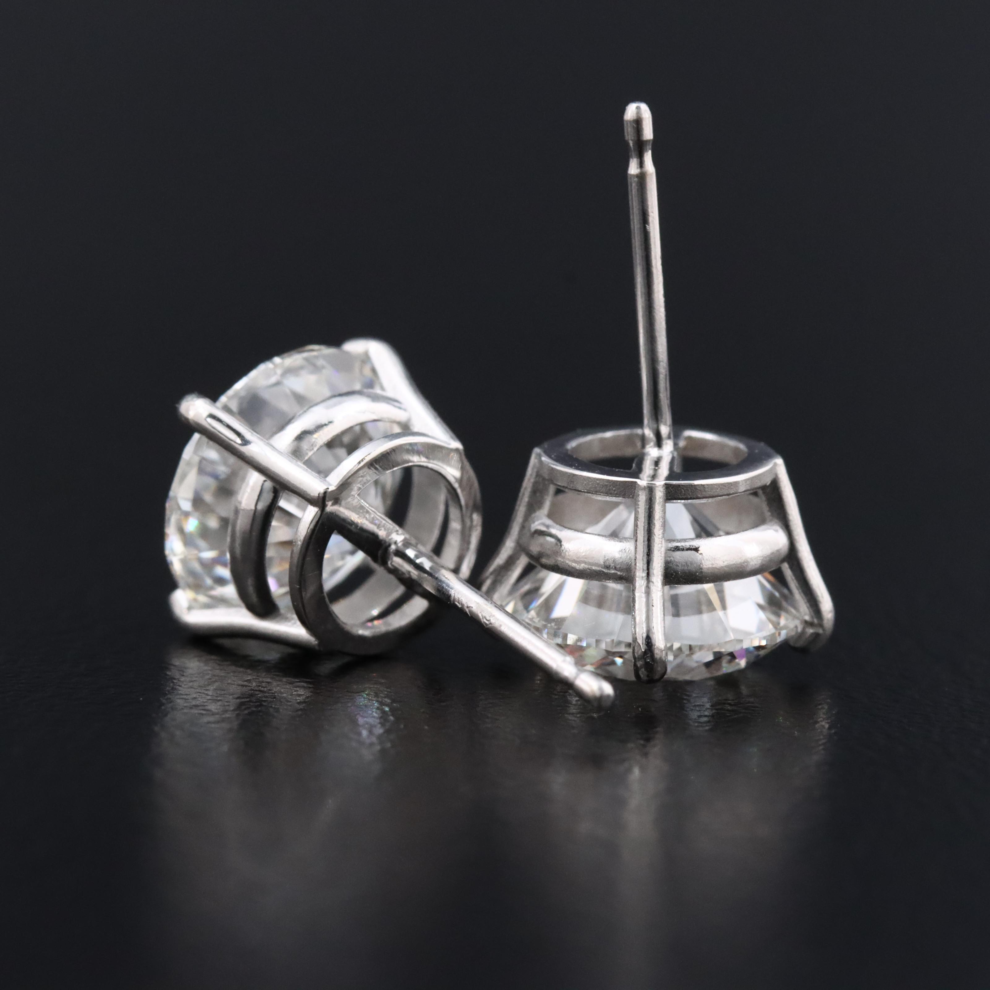 14K 4.11 CTW Lab Grown Diamond Stud Earrings with IGI Reports