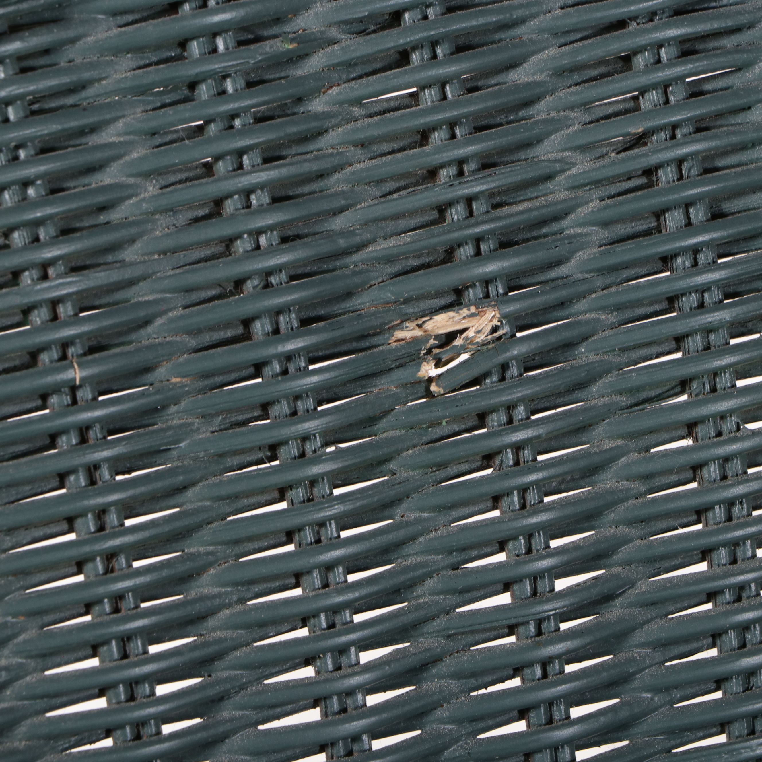 Vintage Painted Wicker Armchair