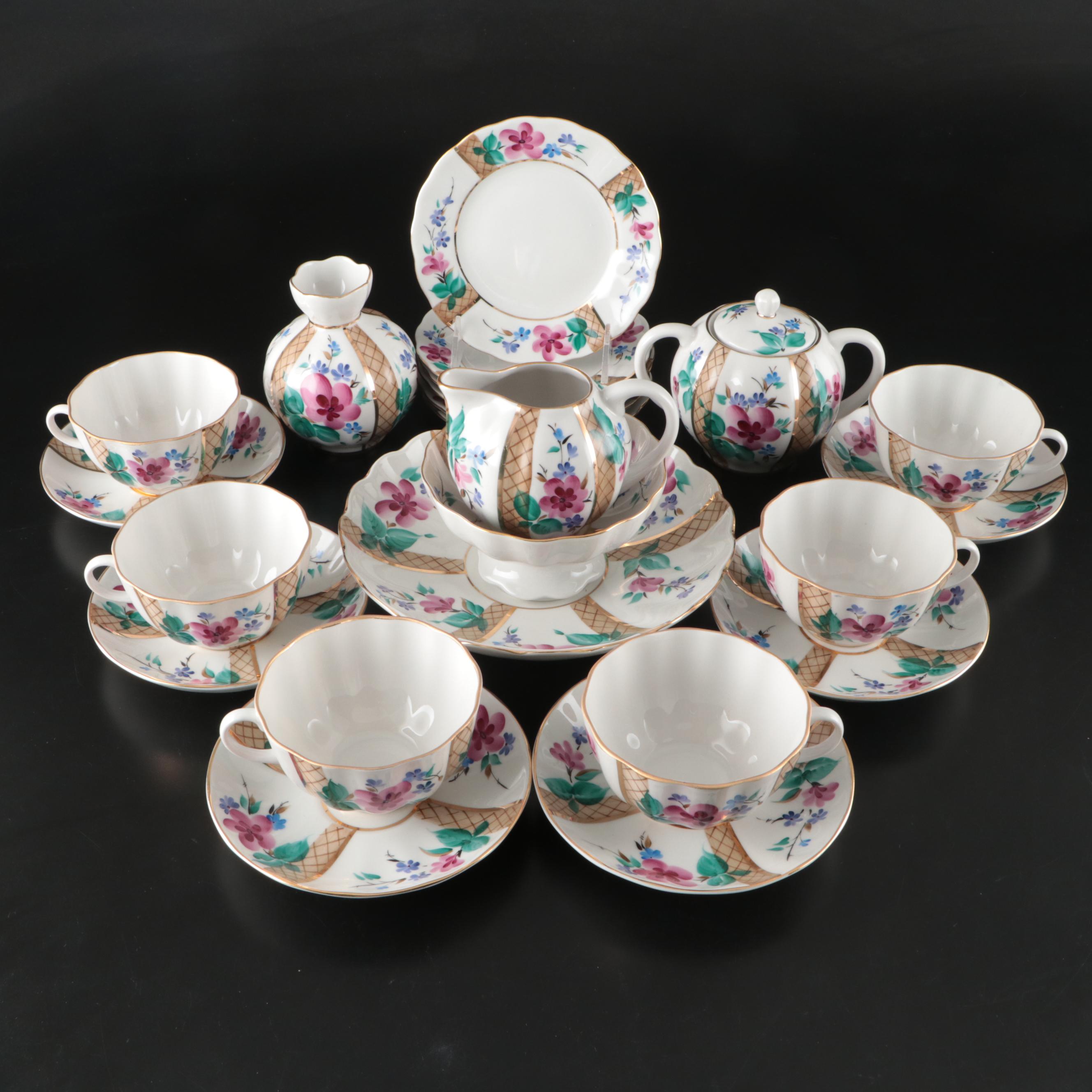 Lomonosov "Antique Rose" Porcelain Tea Service
