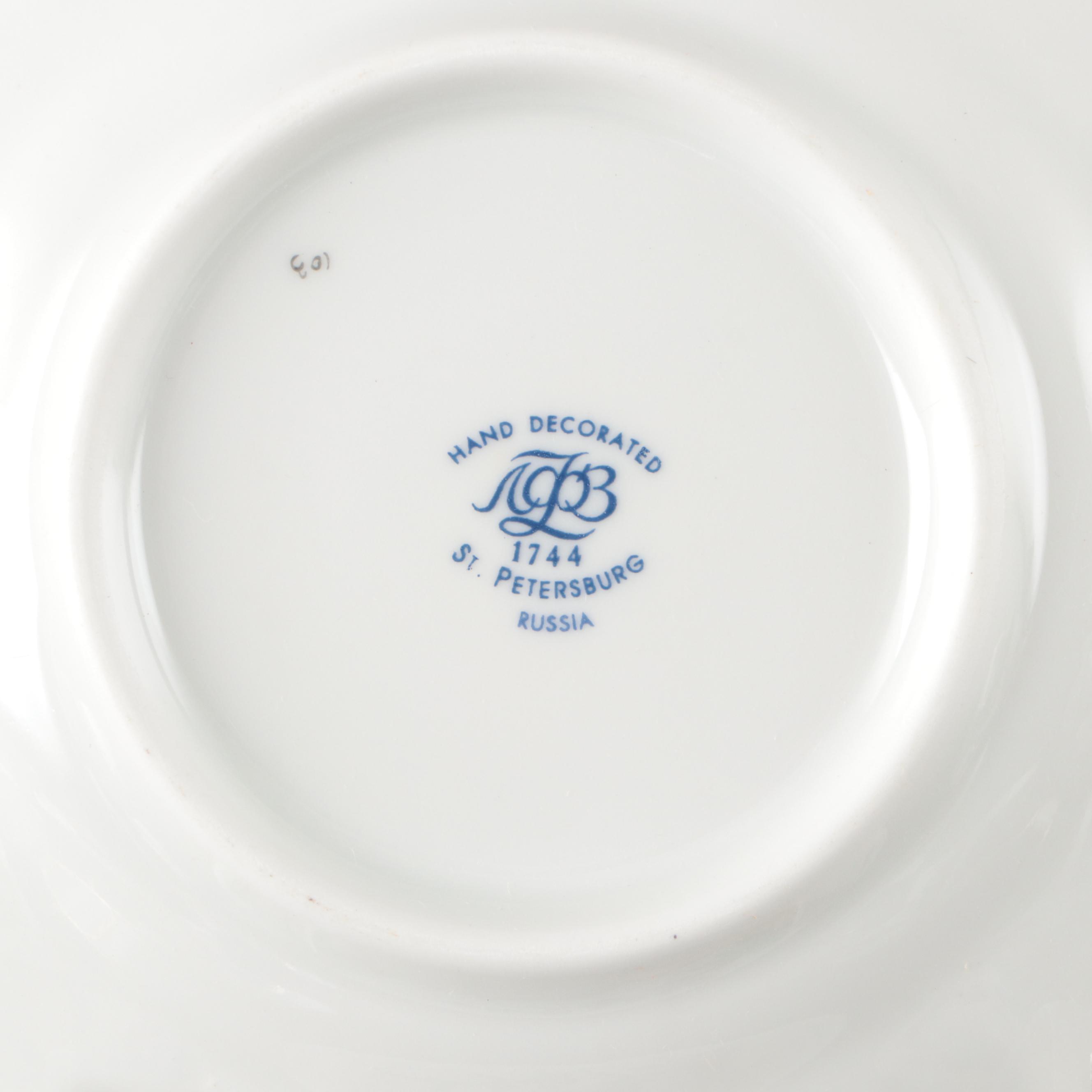 Lomonosov "Antique Rose" Porcelain Tea Service