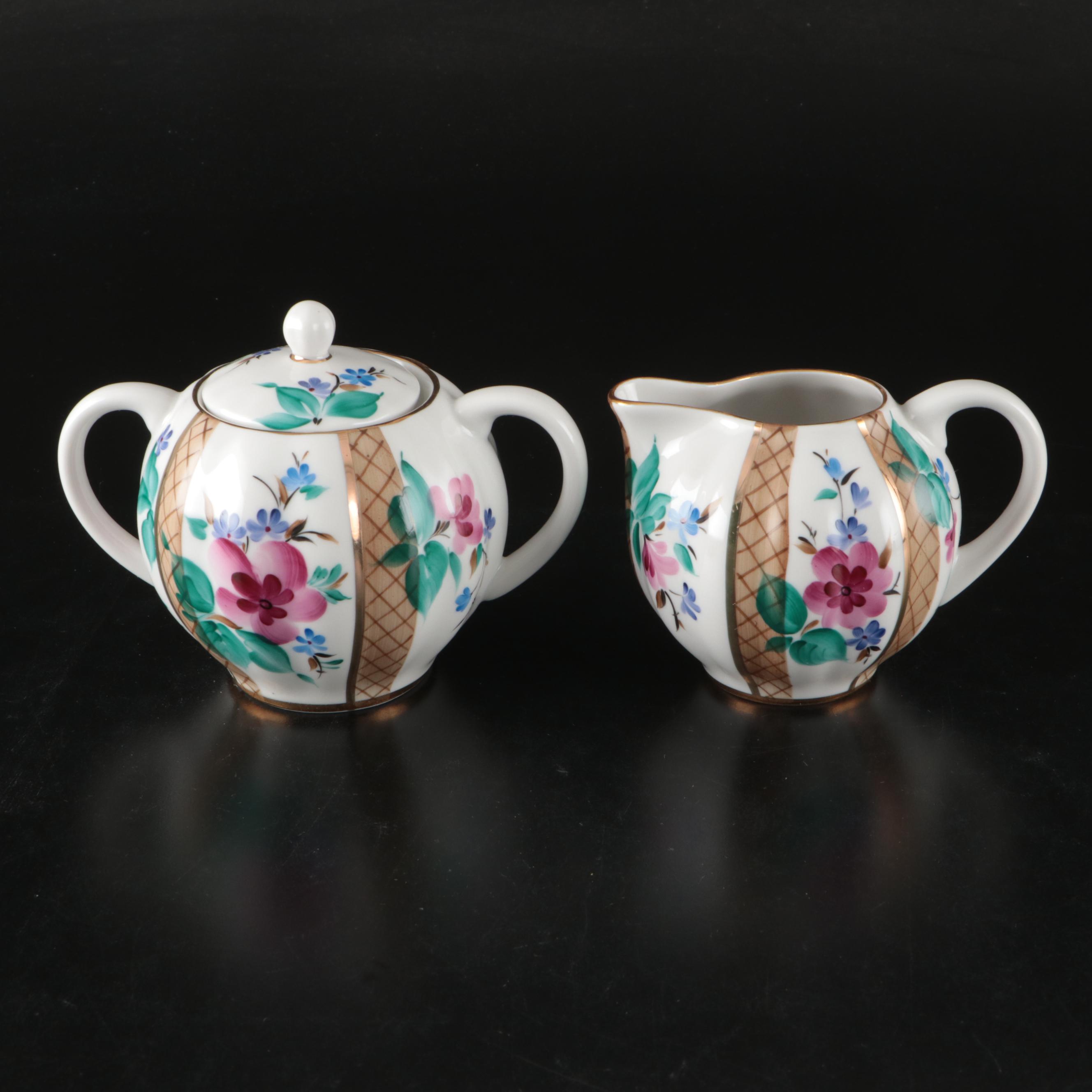Lomonosov "Antique Rose" Porcelain Tea Service