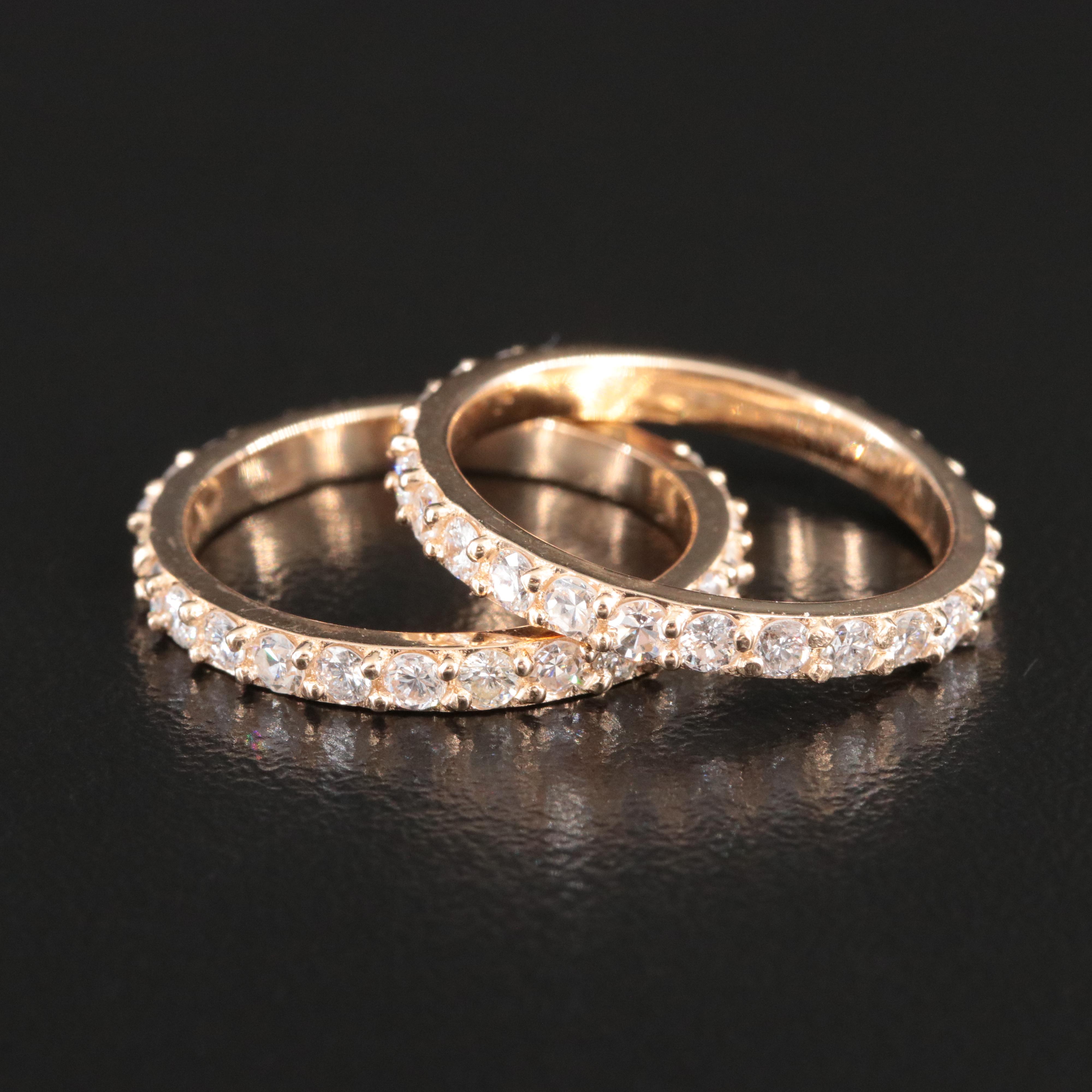 14K 1.52 CTW Diamond Stacking Eternity Bands