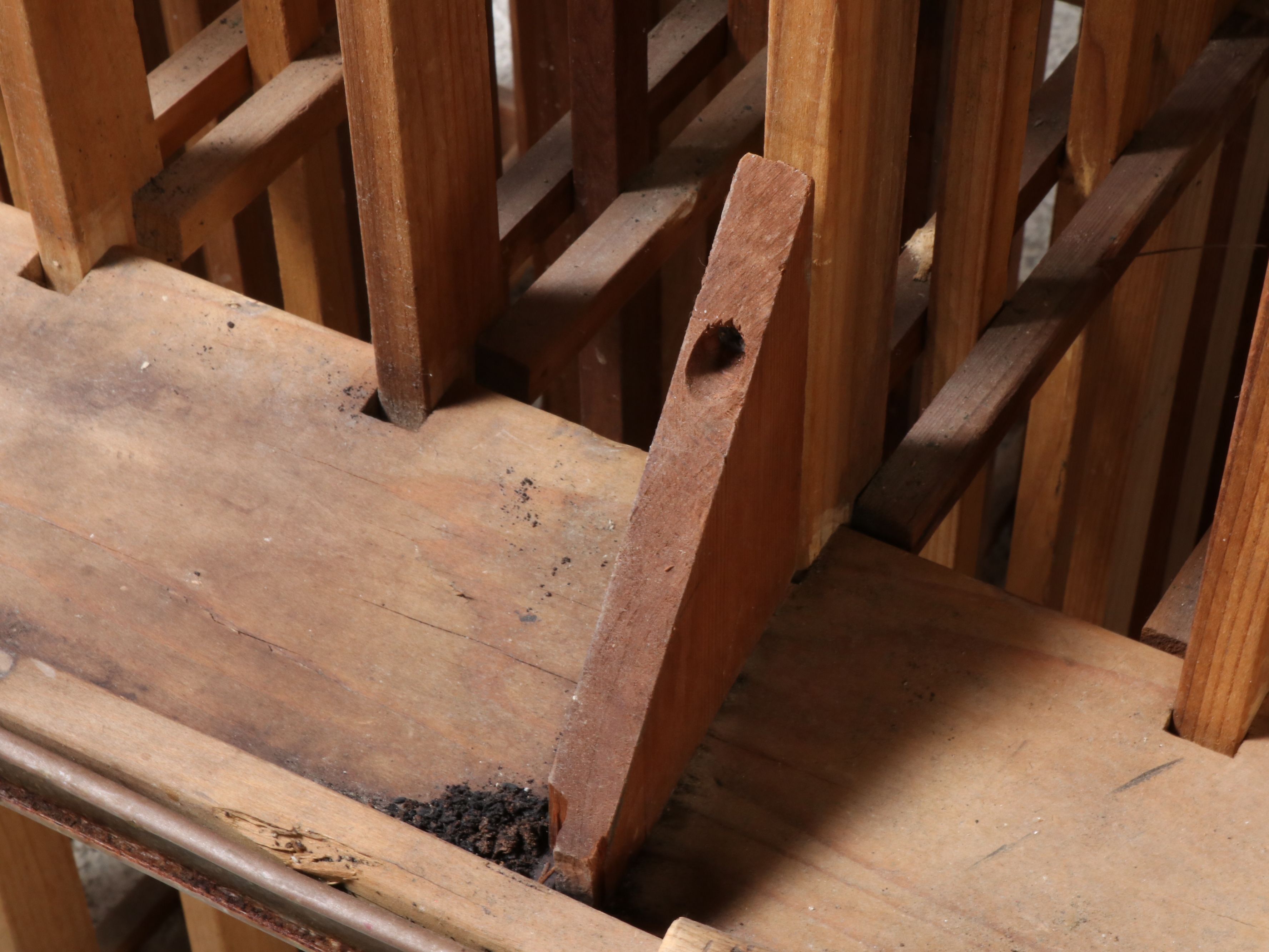 Wood Two-Sided Wine Display Rack