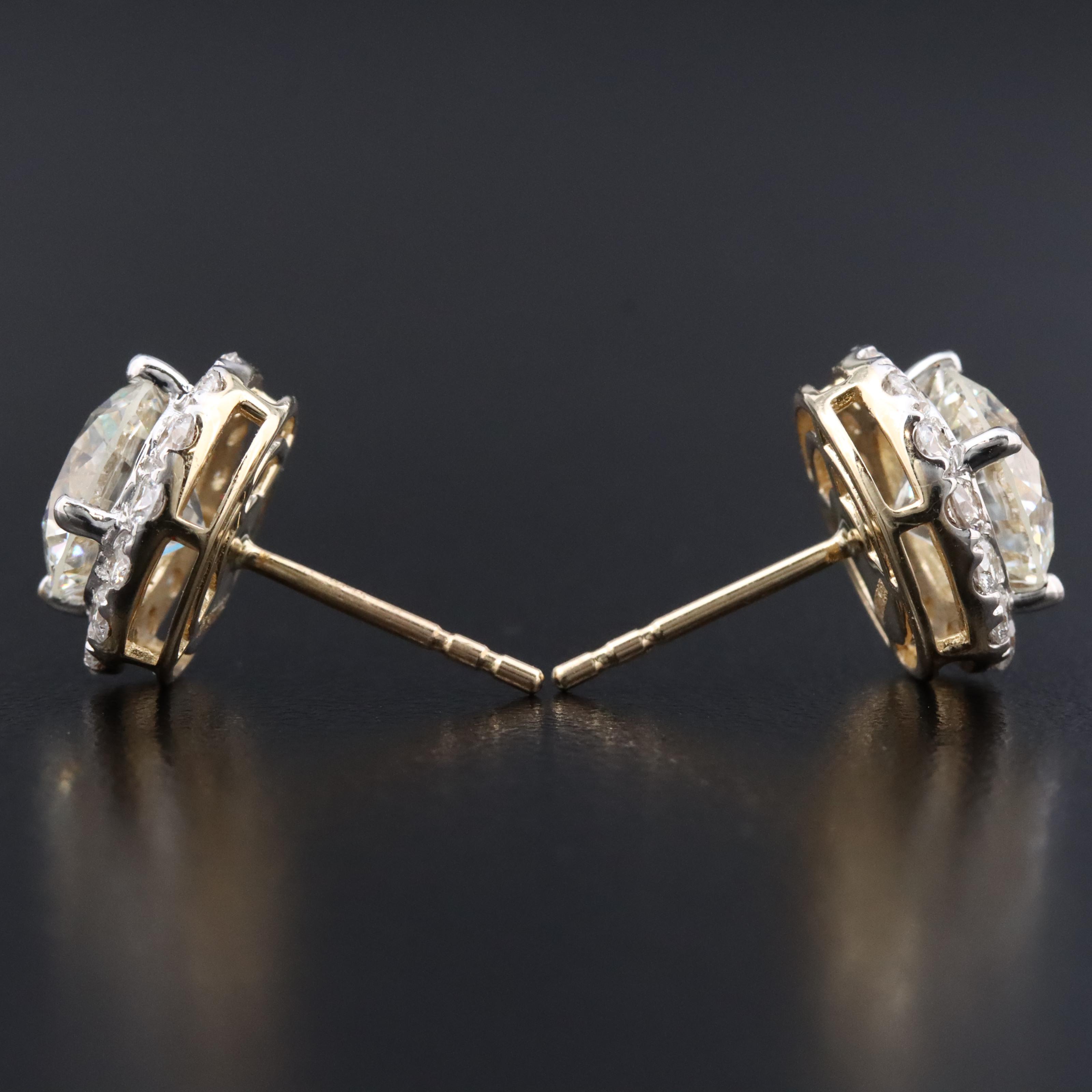 14K 4.84 CTW Lab Grown Diamond Earrings