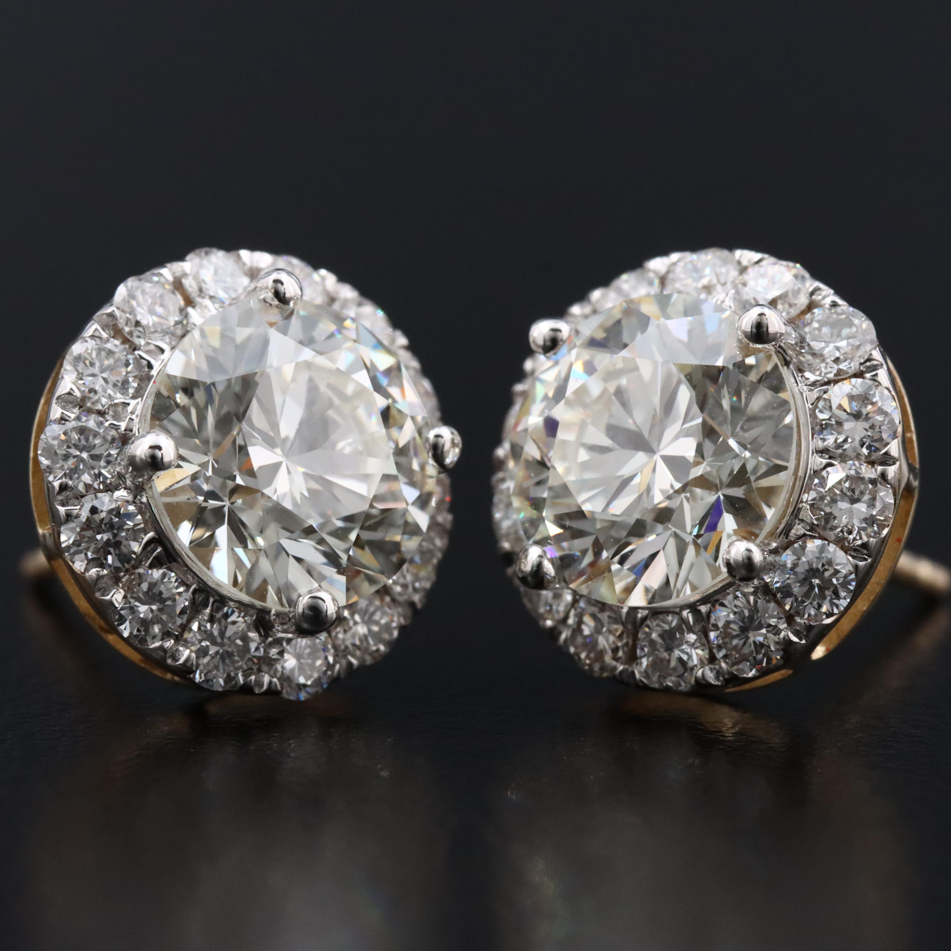 14K 4.84 CTW Lab Grown Diamond Earrings