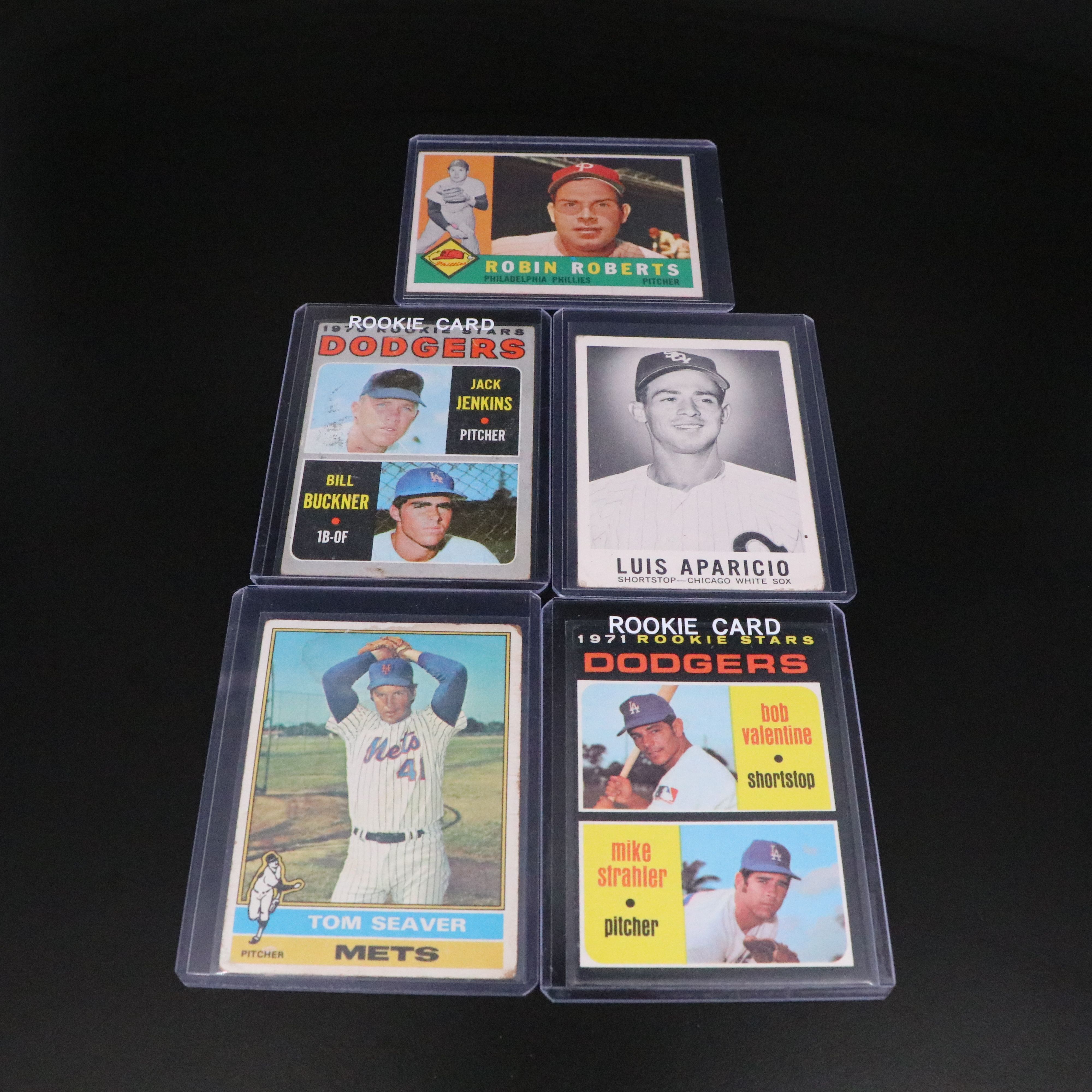 Topps with Other Baseball Cards Featuring Hank Aaron, Bob Gibson, and More