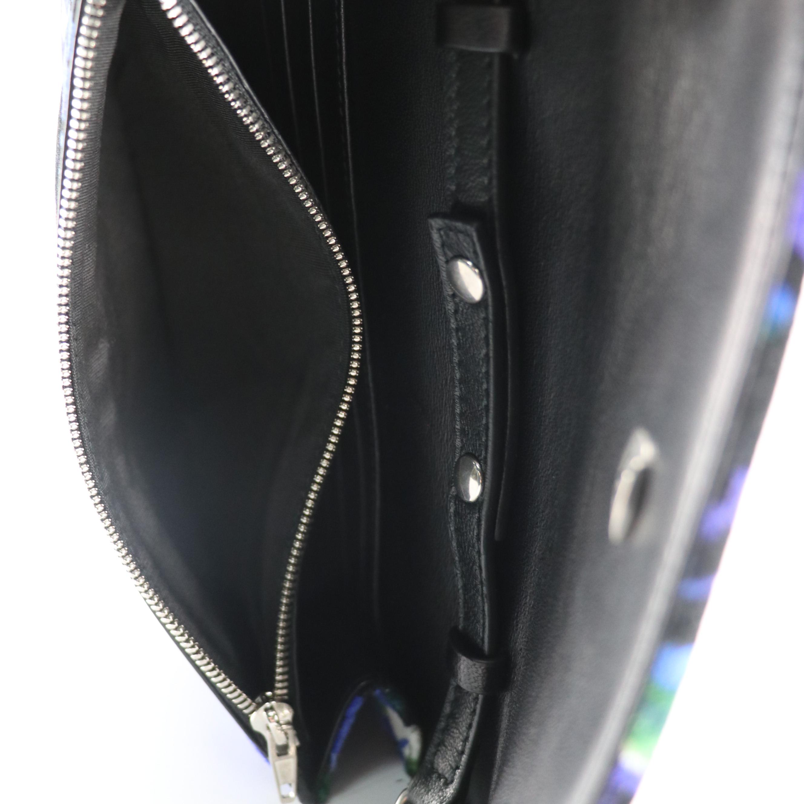 Balenciaga Quilted Multicolor Print Velvet BB Wallet-on-Chain Bag