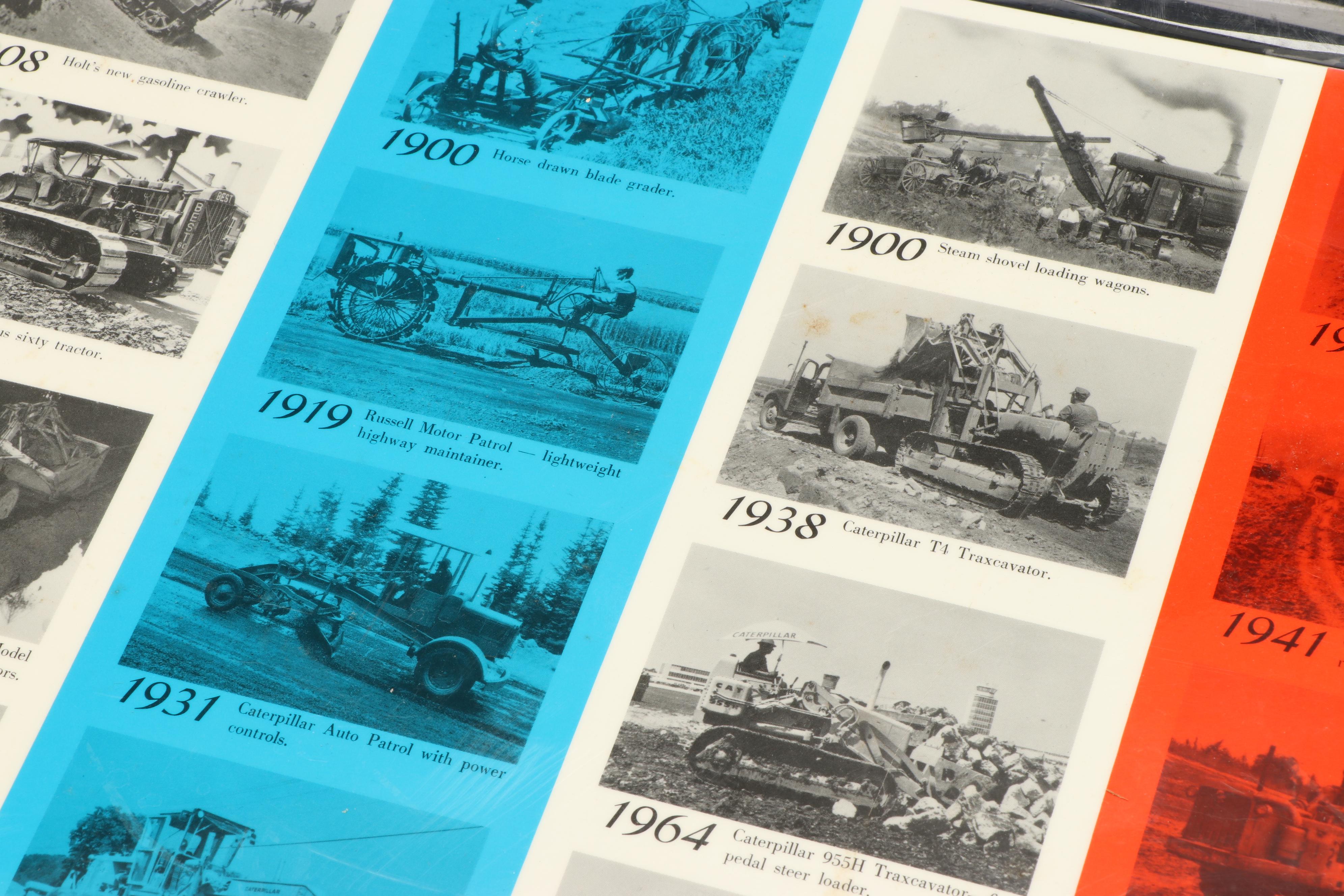 Caterpillar Equipment "Spirit of '76" Tray with Company Glass Tumblers