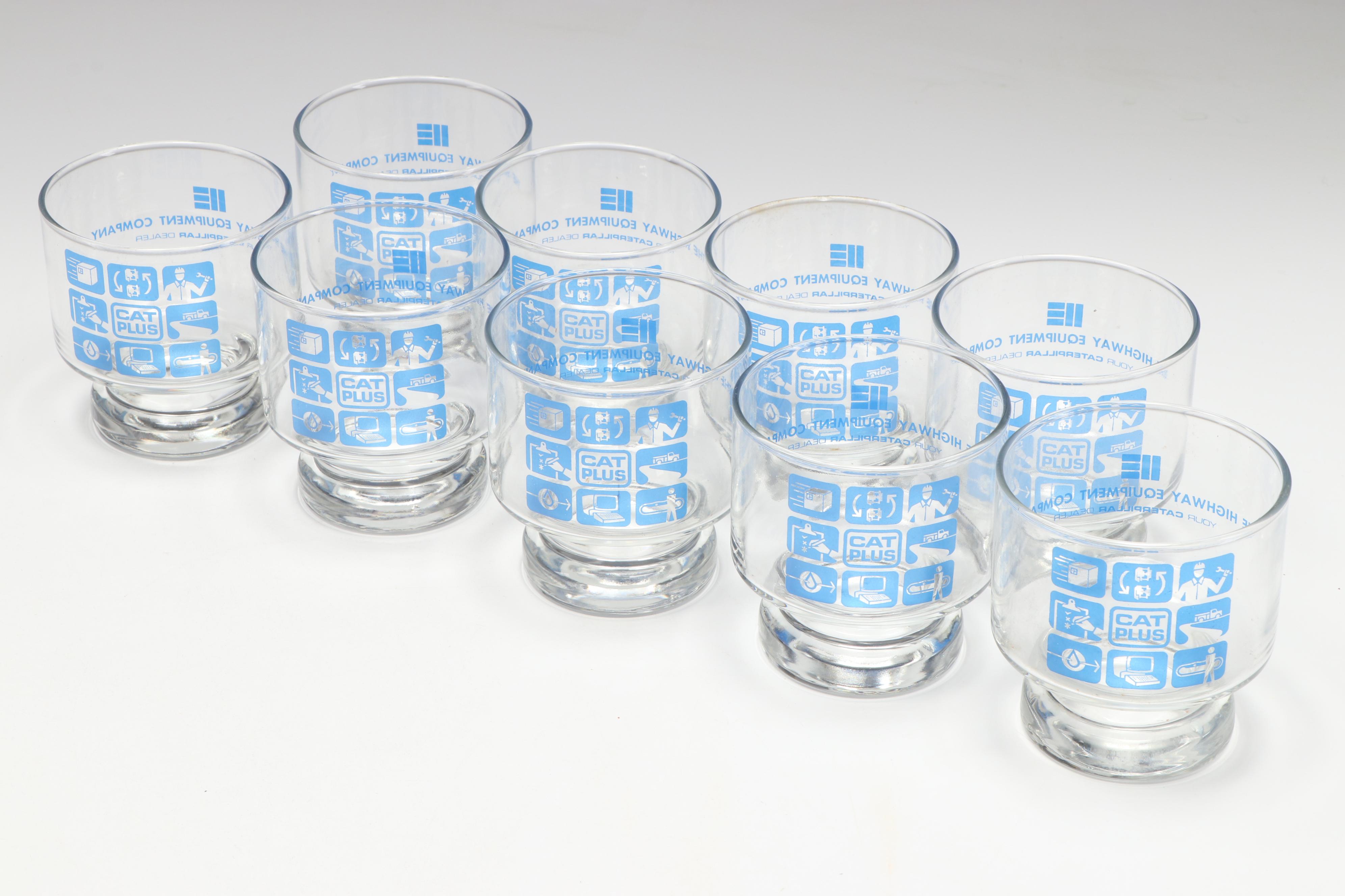 Caterpillar Equipment "Spirit of '76" Tray with Company Glass Tumblers