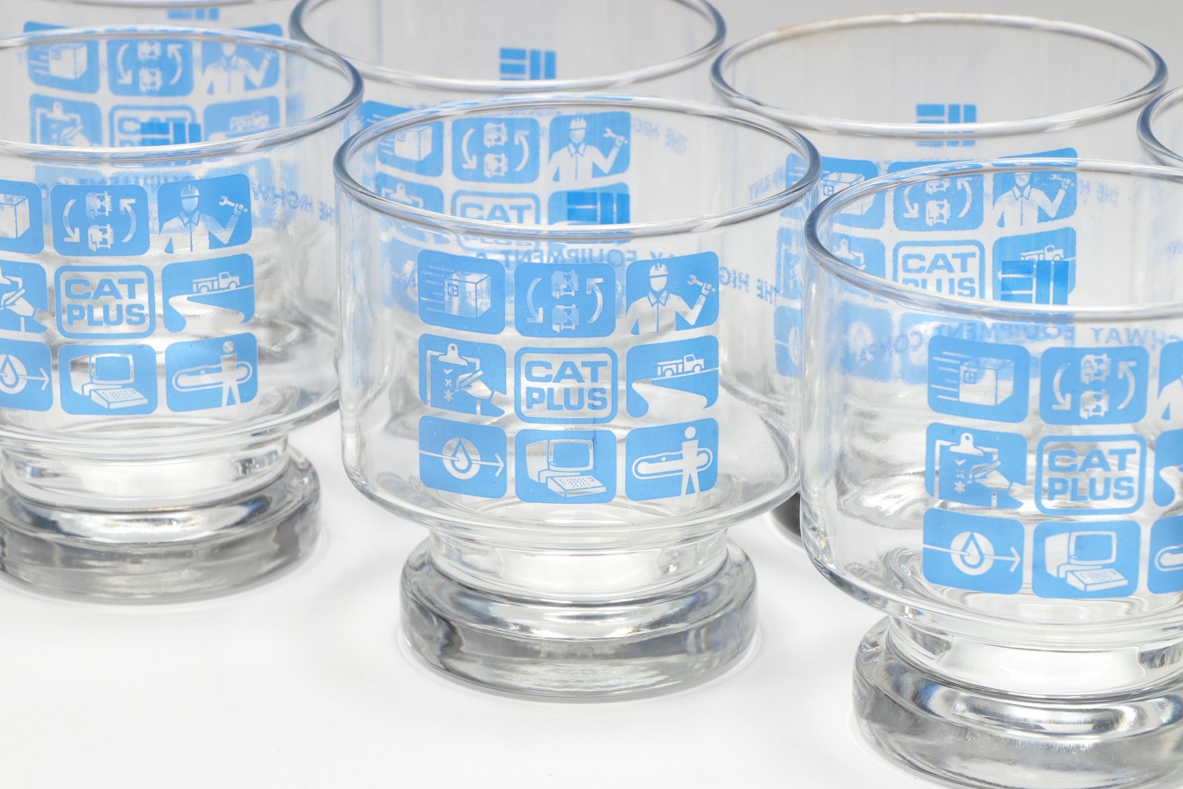 Caterpillar Equipment "Spirit of '76" Tray with Company Glass Tumblers