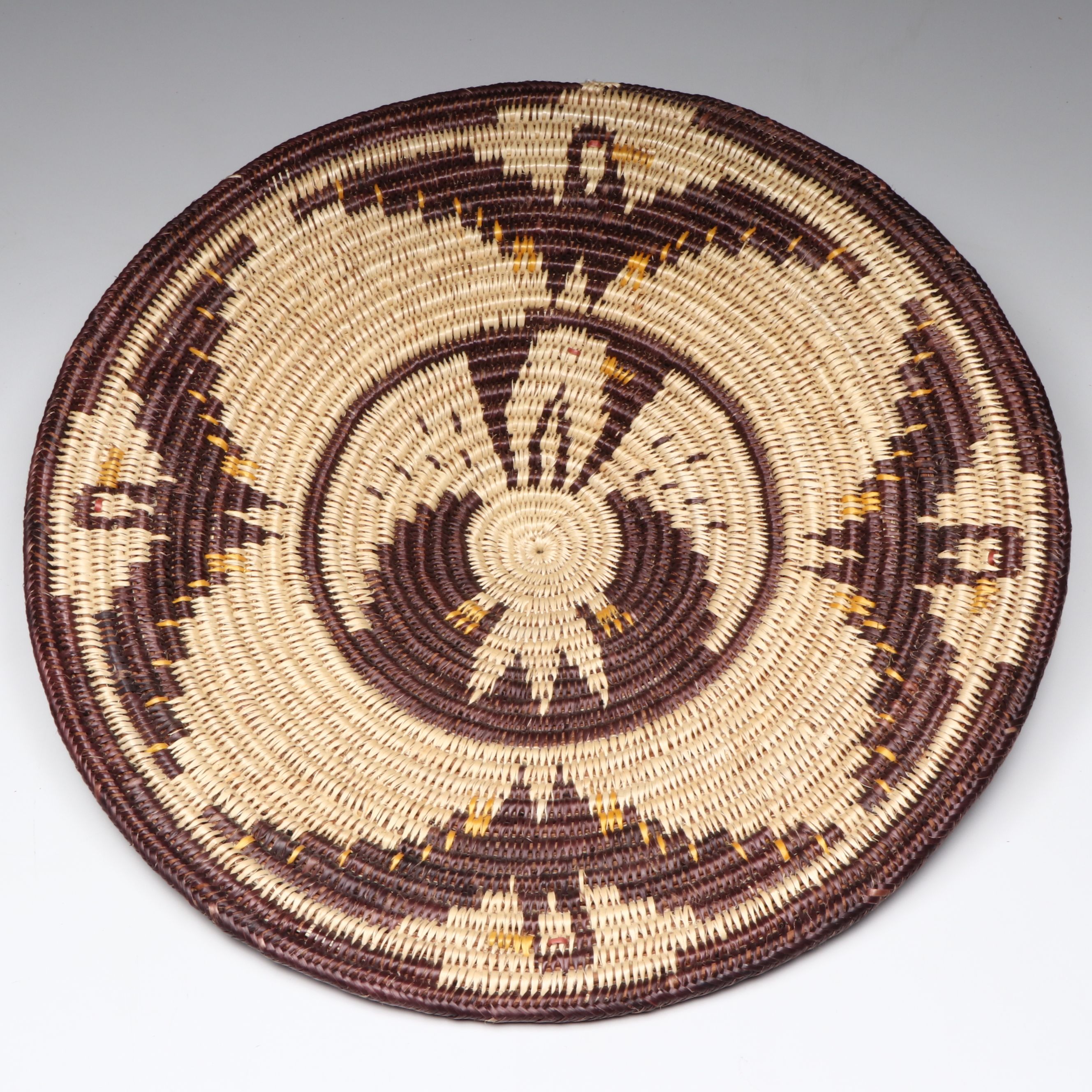 Lena Nakai Thunderbird Vessel with Other Diné (Navajo) Sumac Wedding Basket