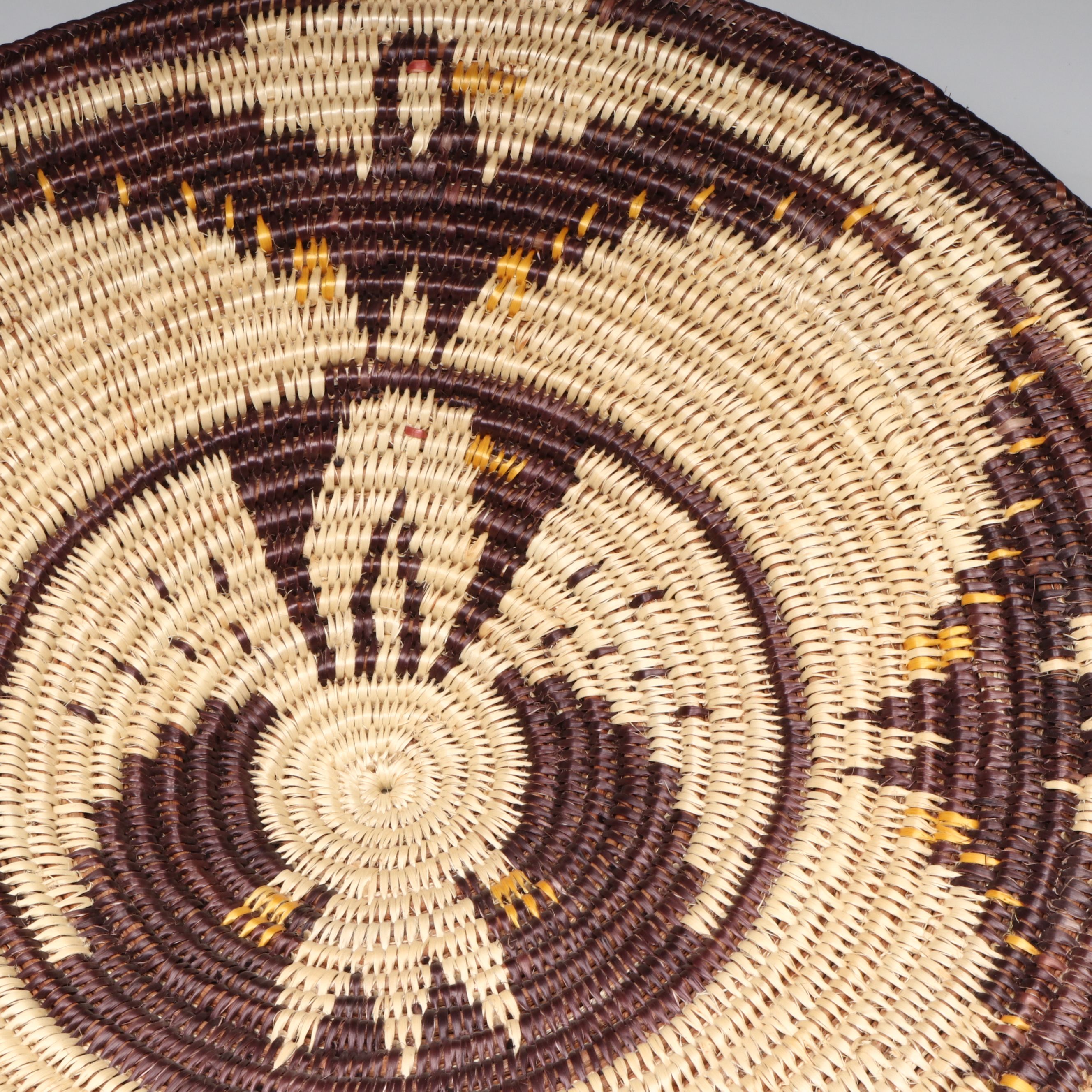 Lena Nakai Thunderbird Vessel with Other Diné (Navajo) Sumac Wedding Basket