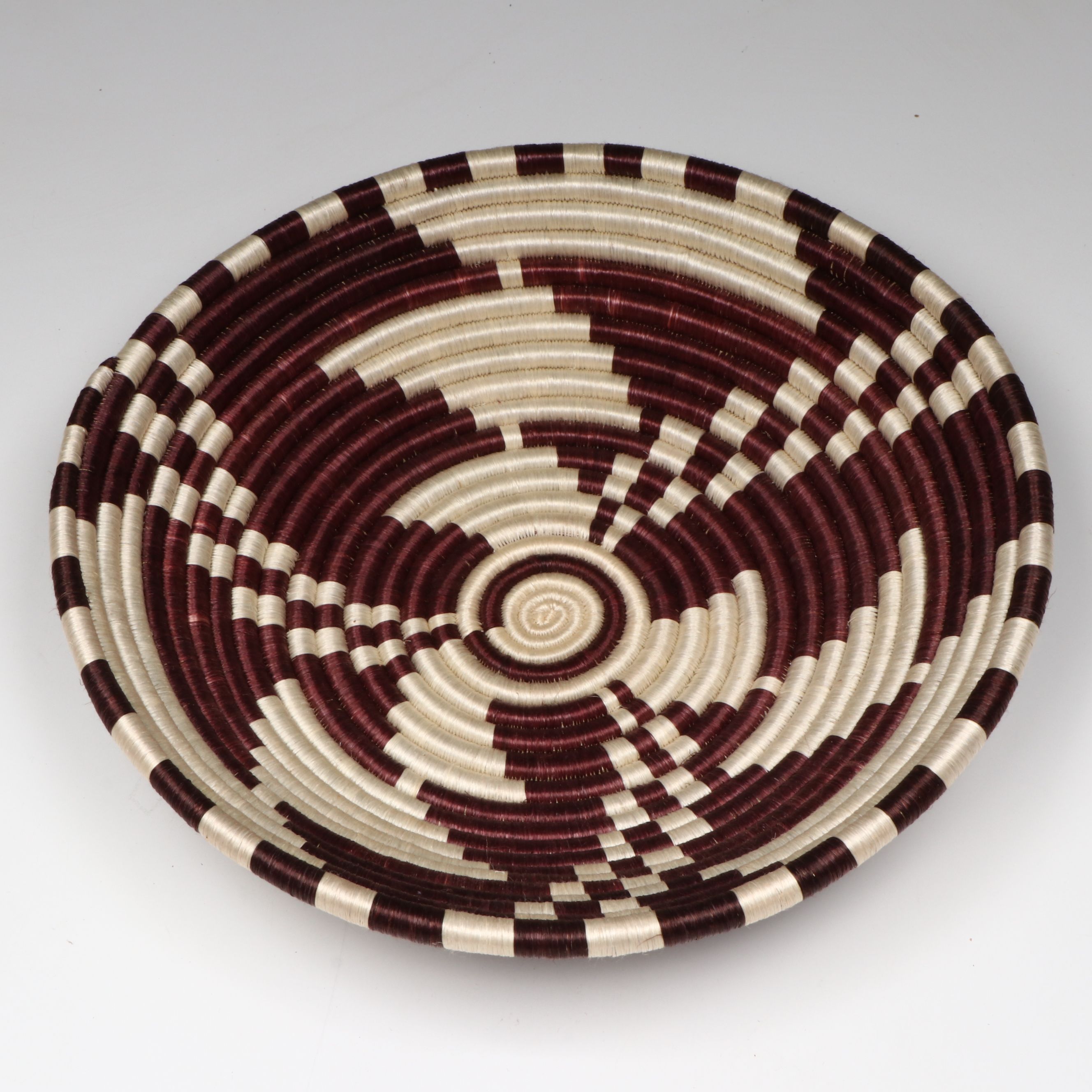 Rwandan Handwoven Sisal and Sweetgrass Fiber Representational Baskets