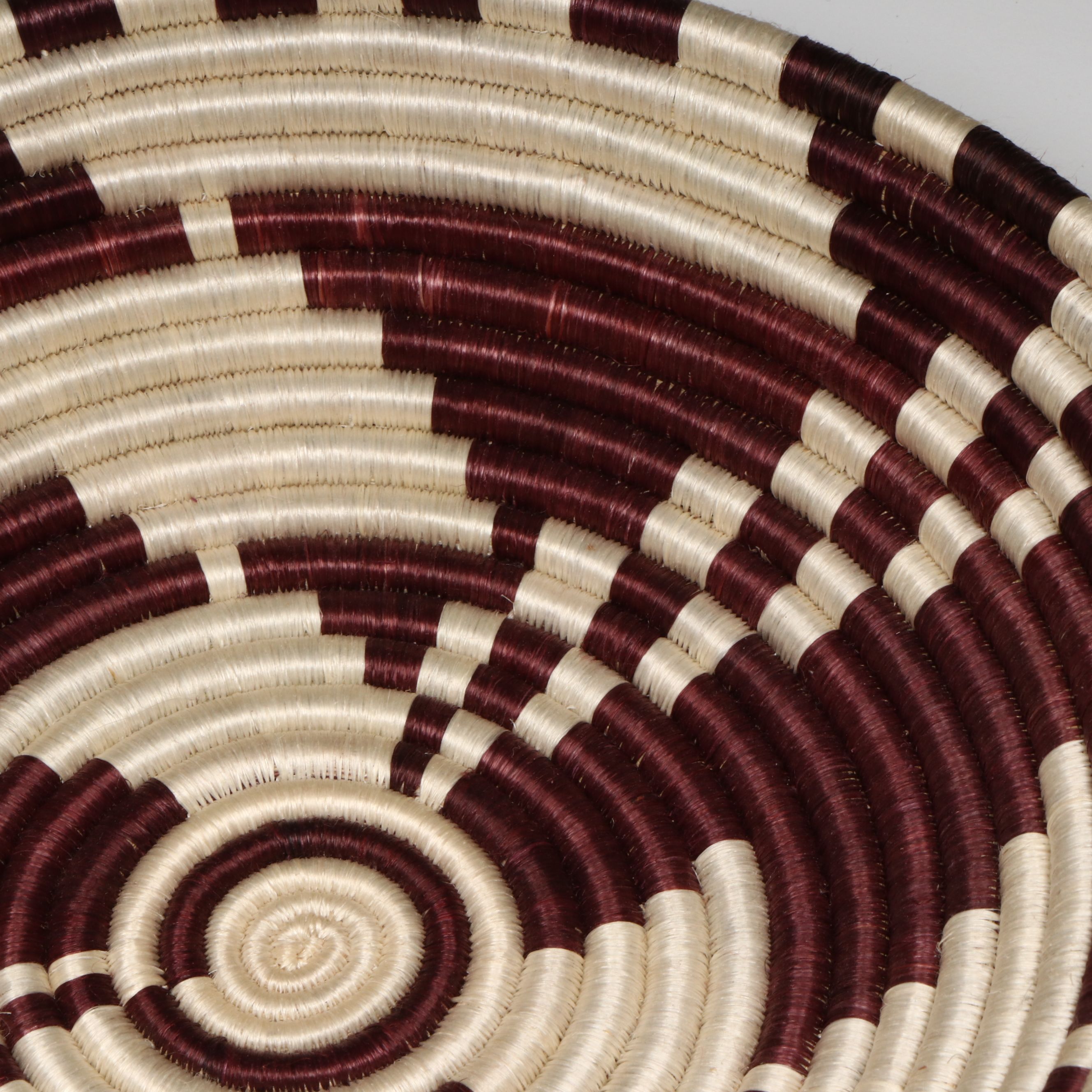 Rwandan Handwoven Sisal and Sweetgrass Fiber Representational Baskets