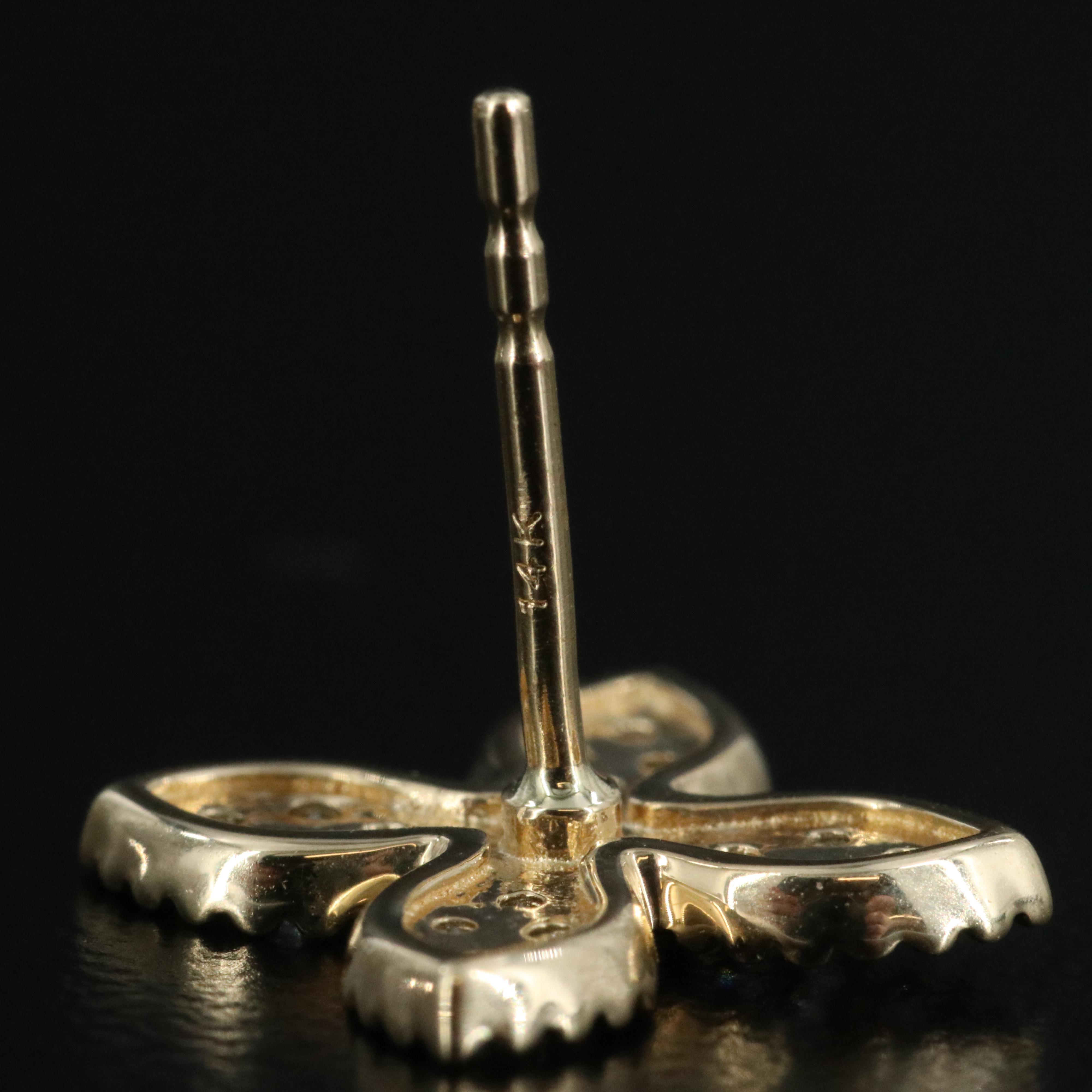 14K 0.23 CTW Diamond Floral Earrings