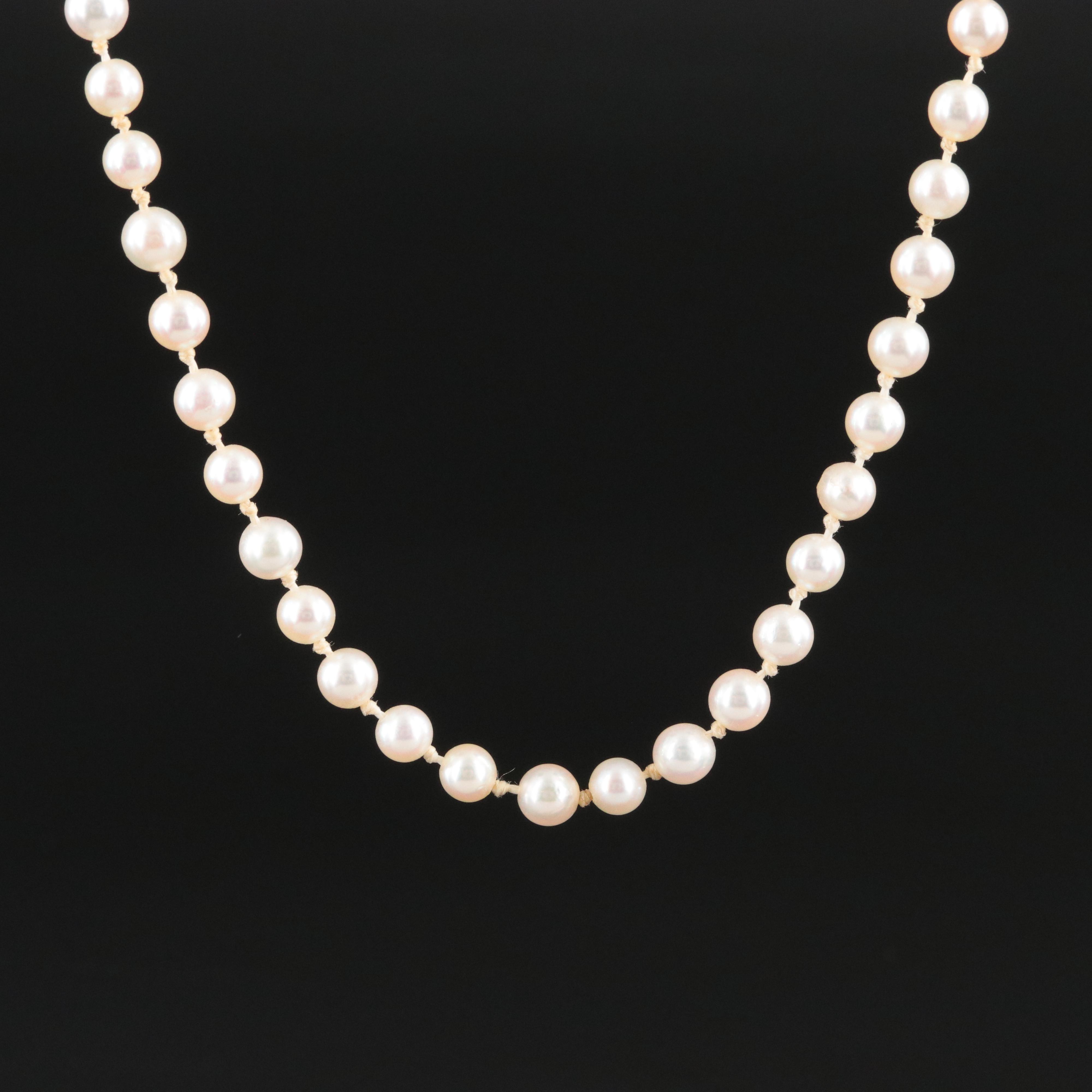 Pearl Necklace with 14K Clasp