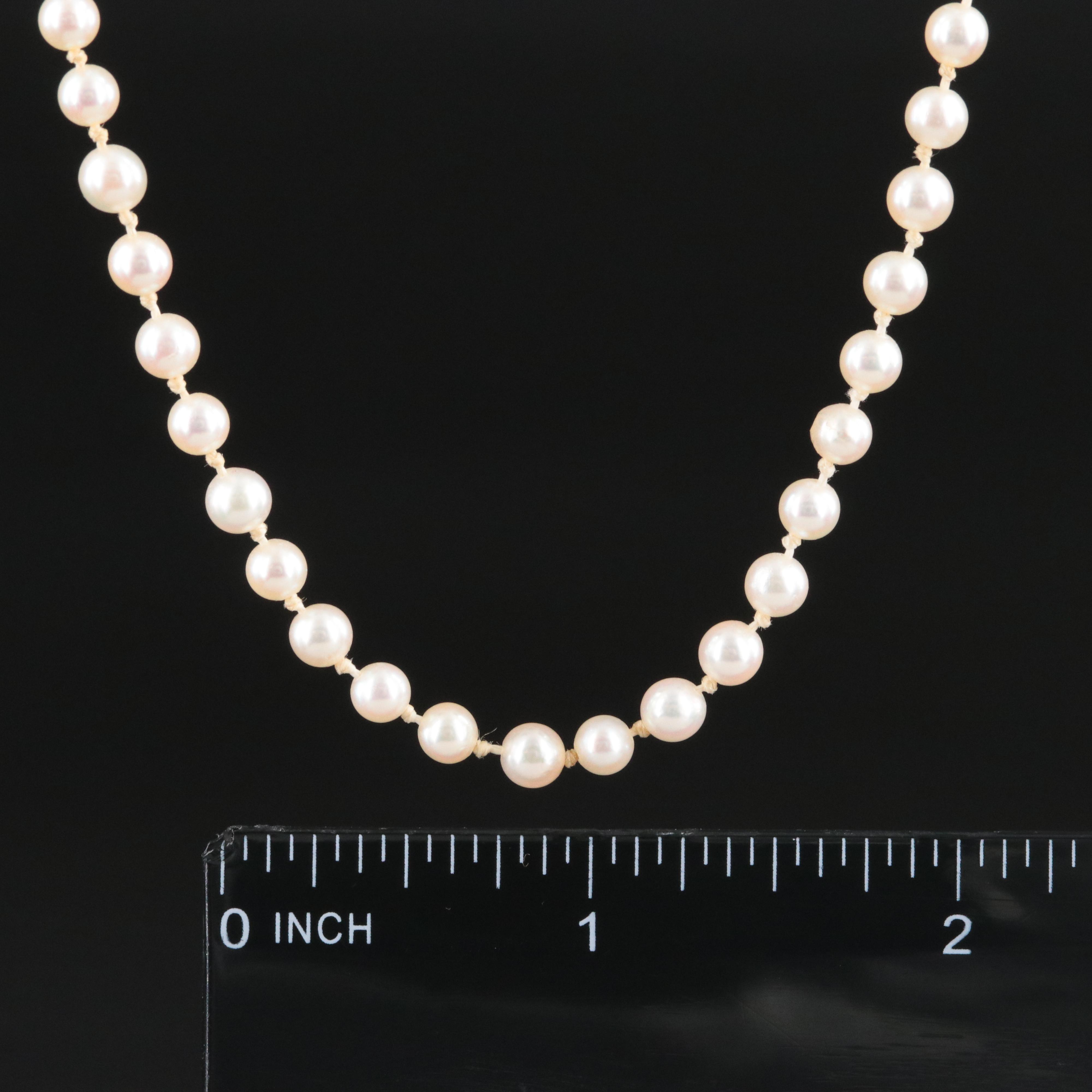 Pearl Necklace with 14K Clasp