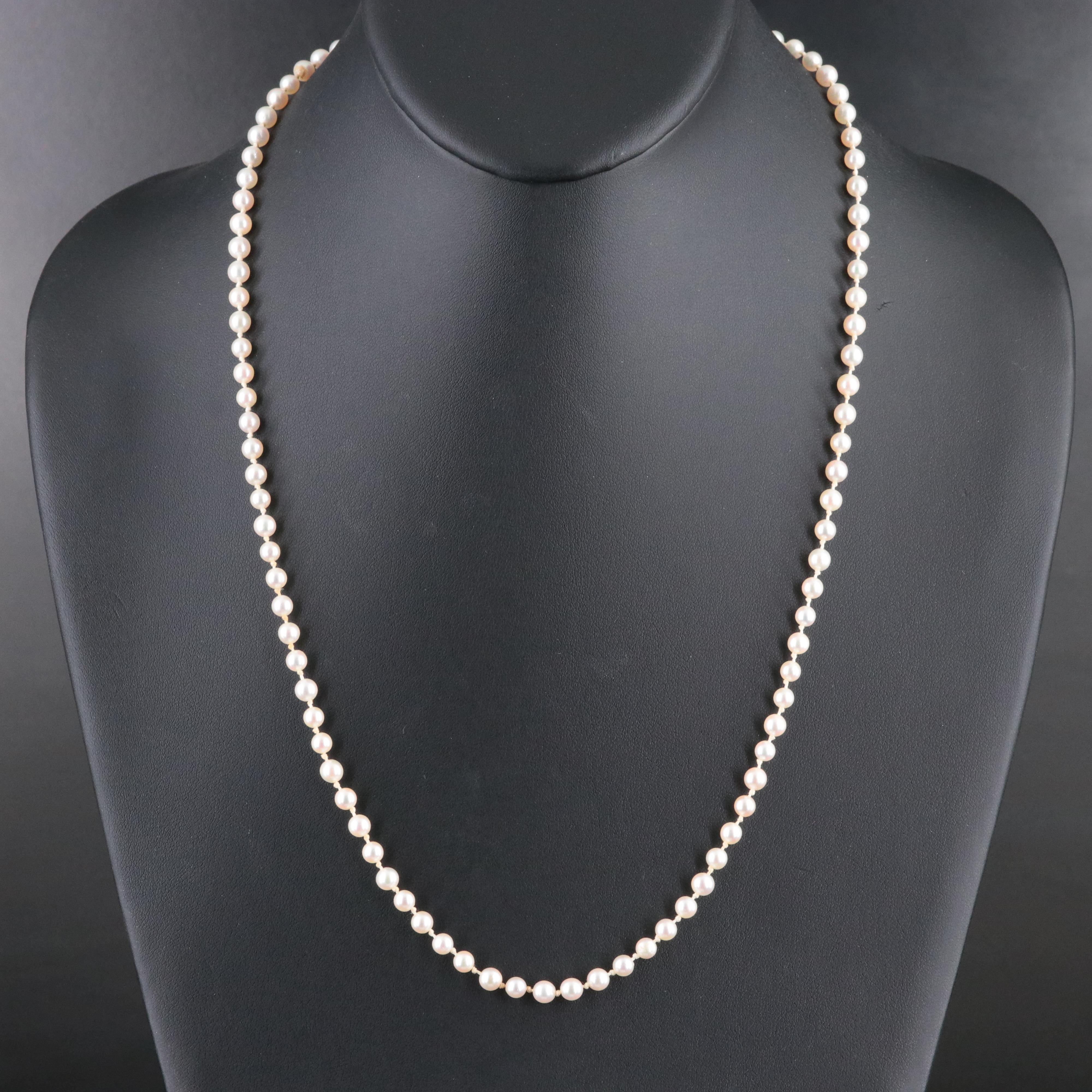 Pearl Necklace with 14K Clasp