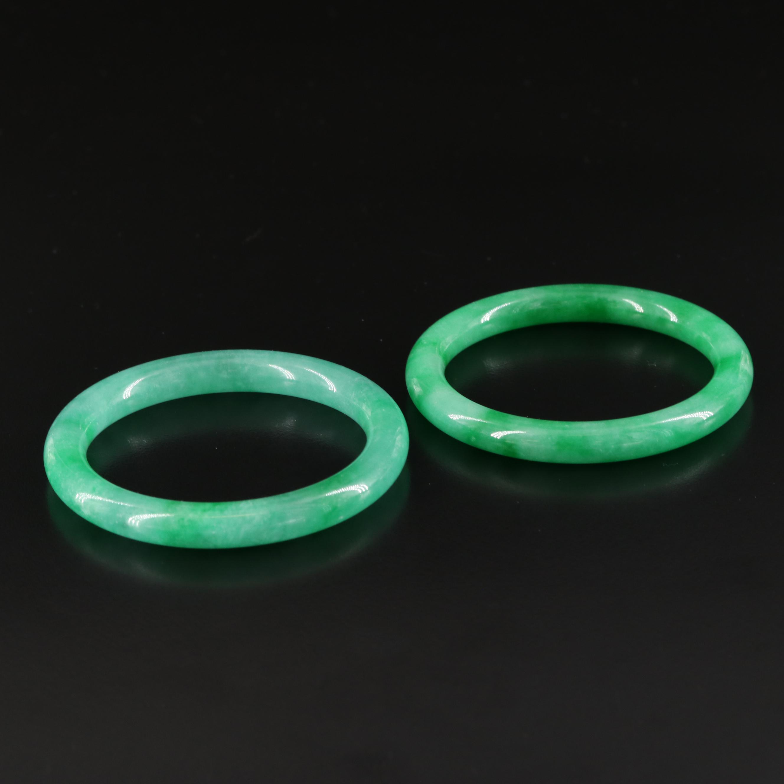 Jadeite Hololith Bangles