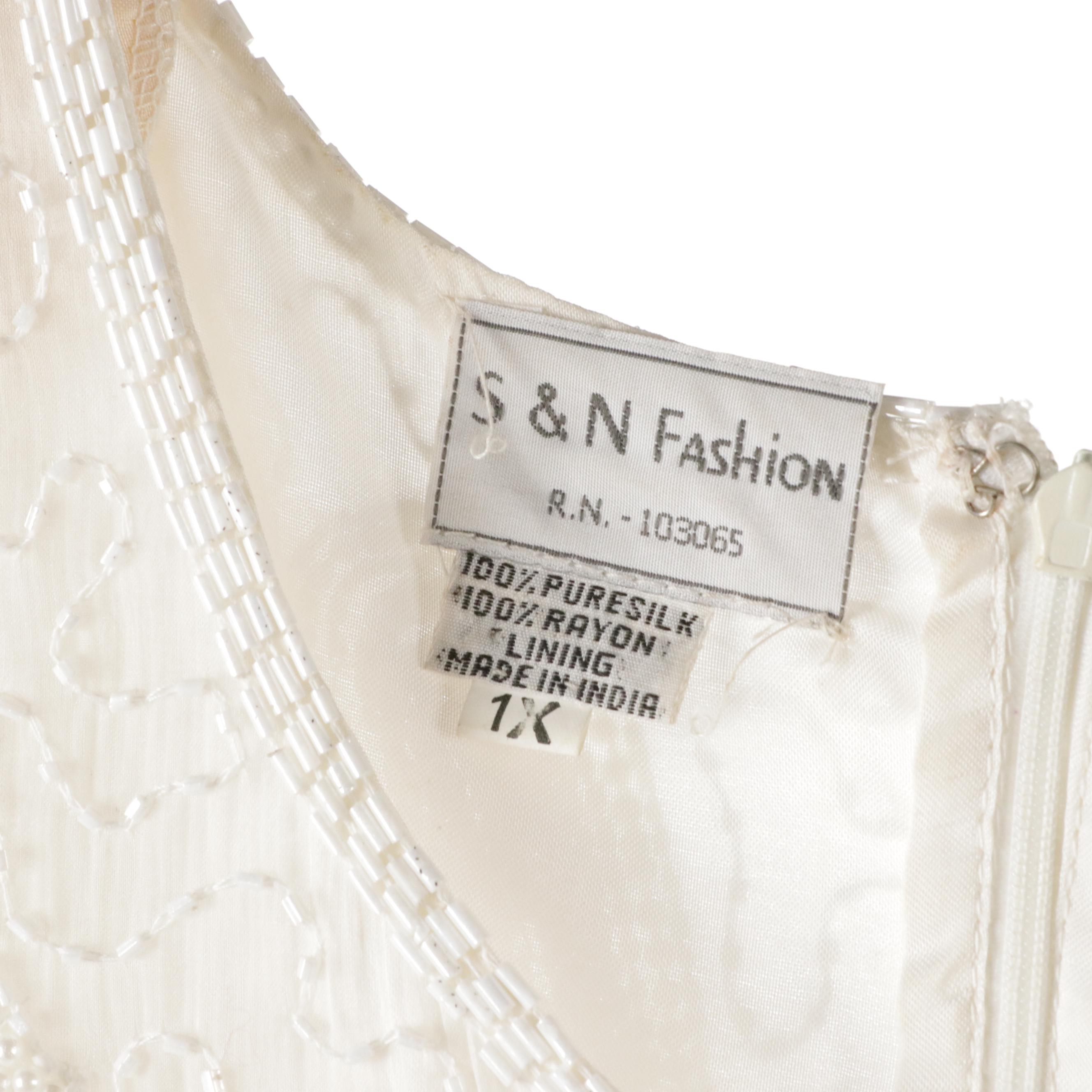 Beaded and Sequined Embellished Dresses, Long Jacket, & Beaded Fringe Shawl