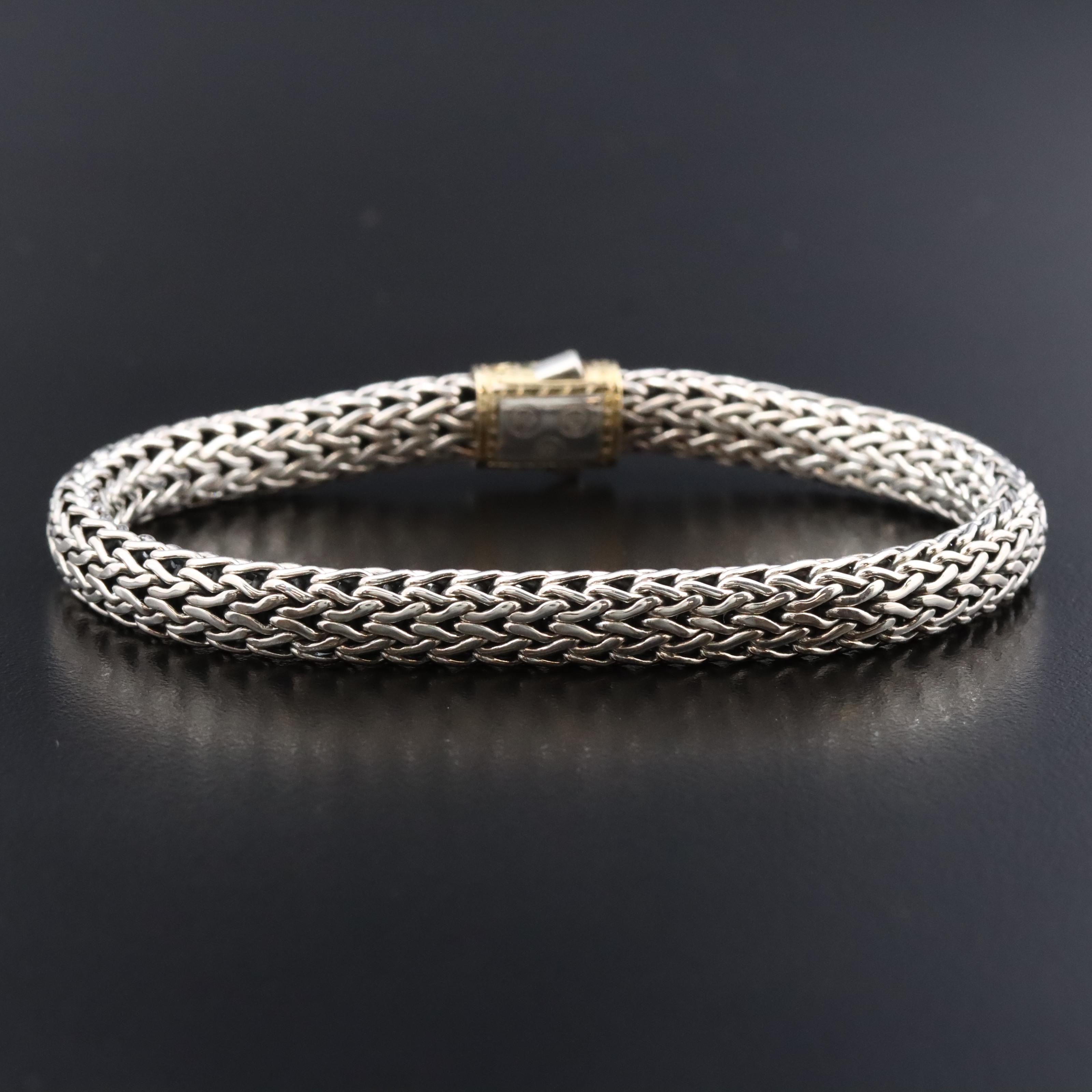 John Hardy Sterling Classic Chain Bracelet with 18K Clasp