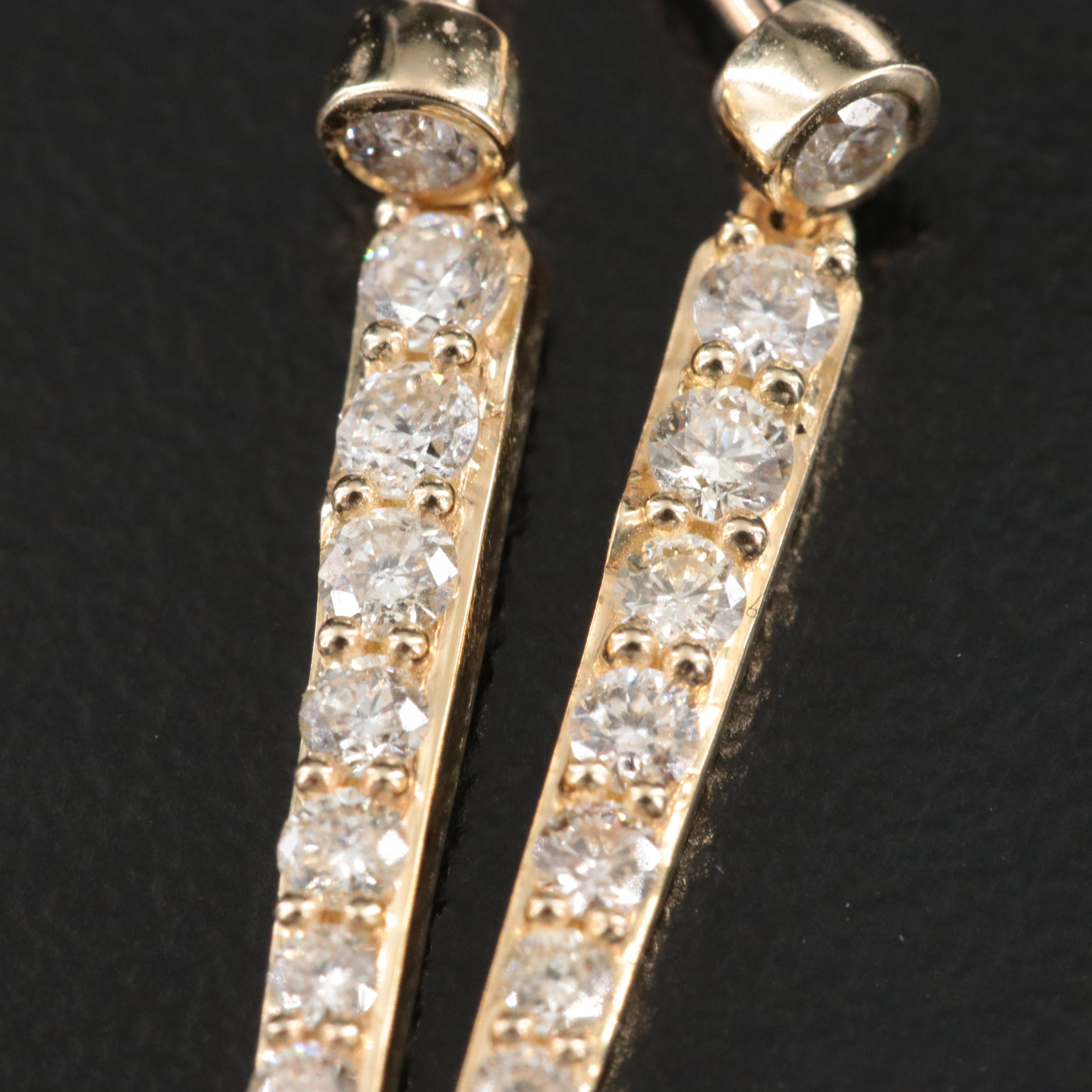 14K 0.44 CTW Diamond Drop Earrings