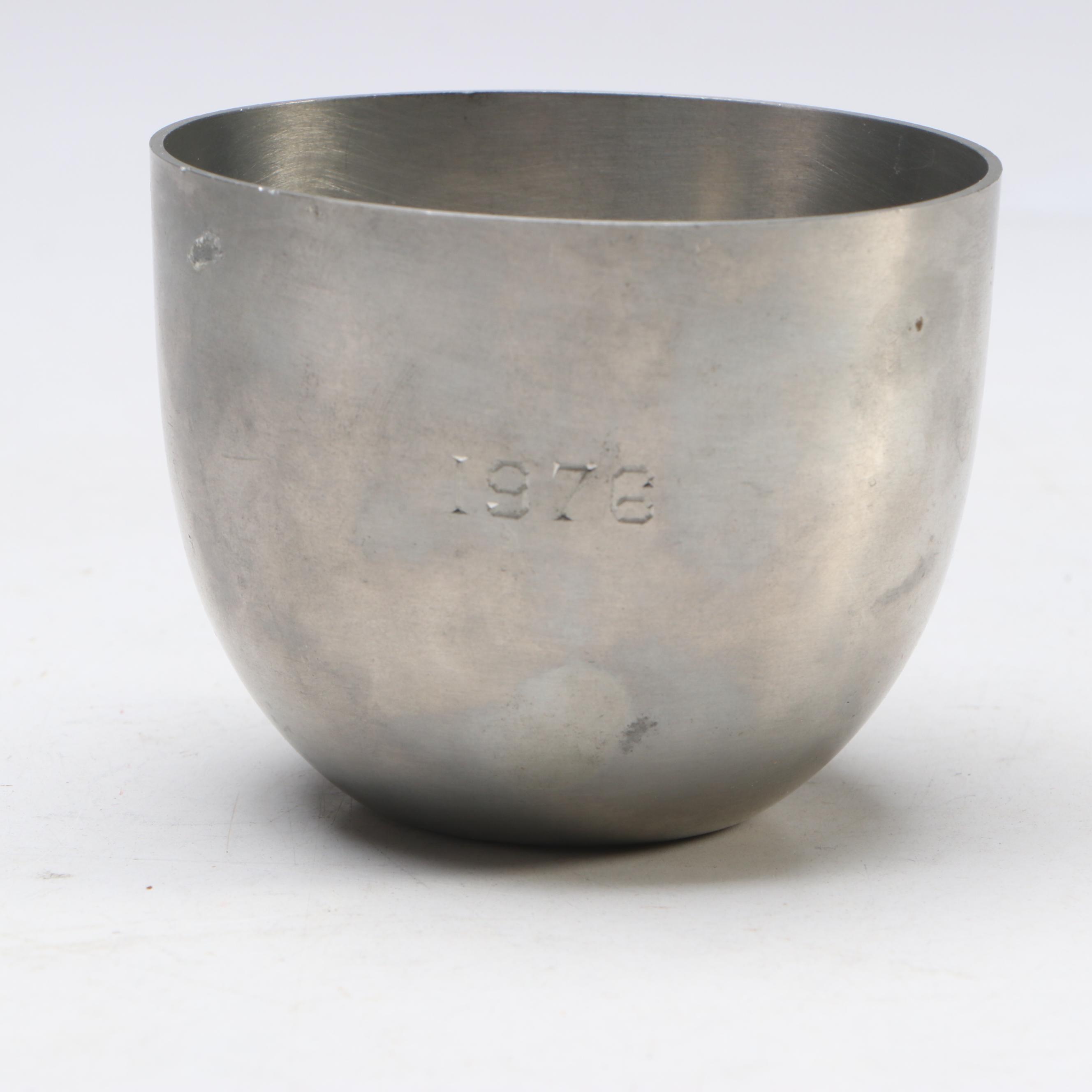 Hanle Pewter Jefferson Cup and Other Pewter Baby Cups with Copper Mule Mugs