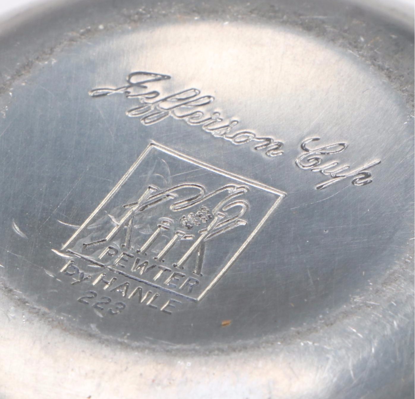 Hanle Pewter Jefferson Cup and Other Pewter Baby Cups with Copper Mule Mugs