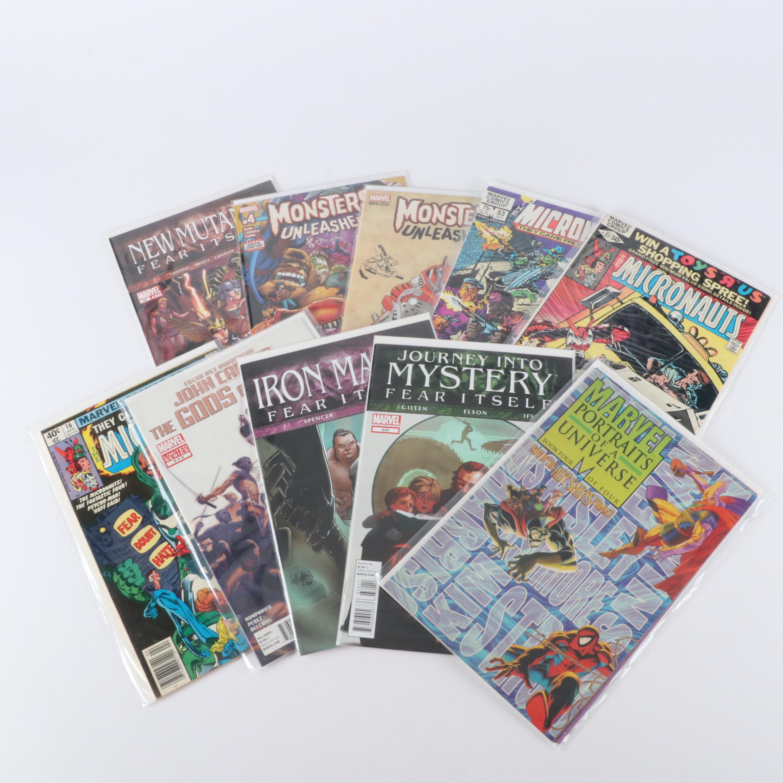 Seventy-Two Comic Books, Mainly Marvel, 1970s to 2010s