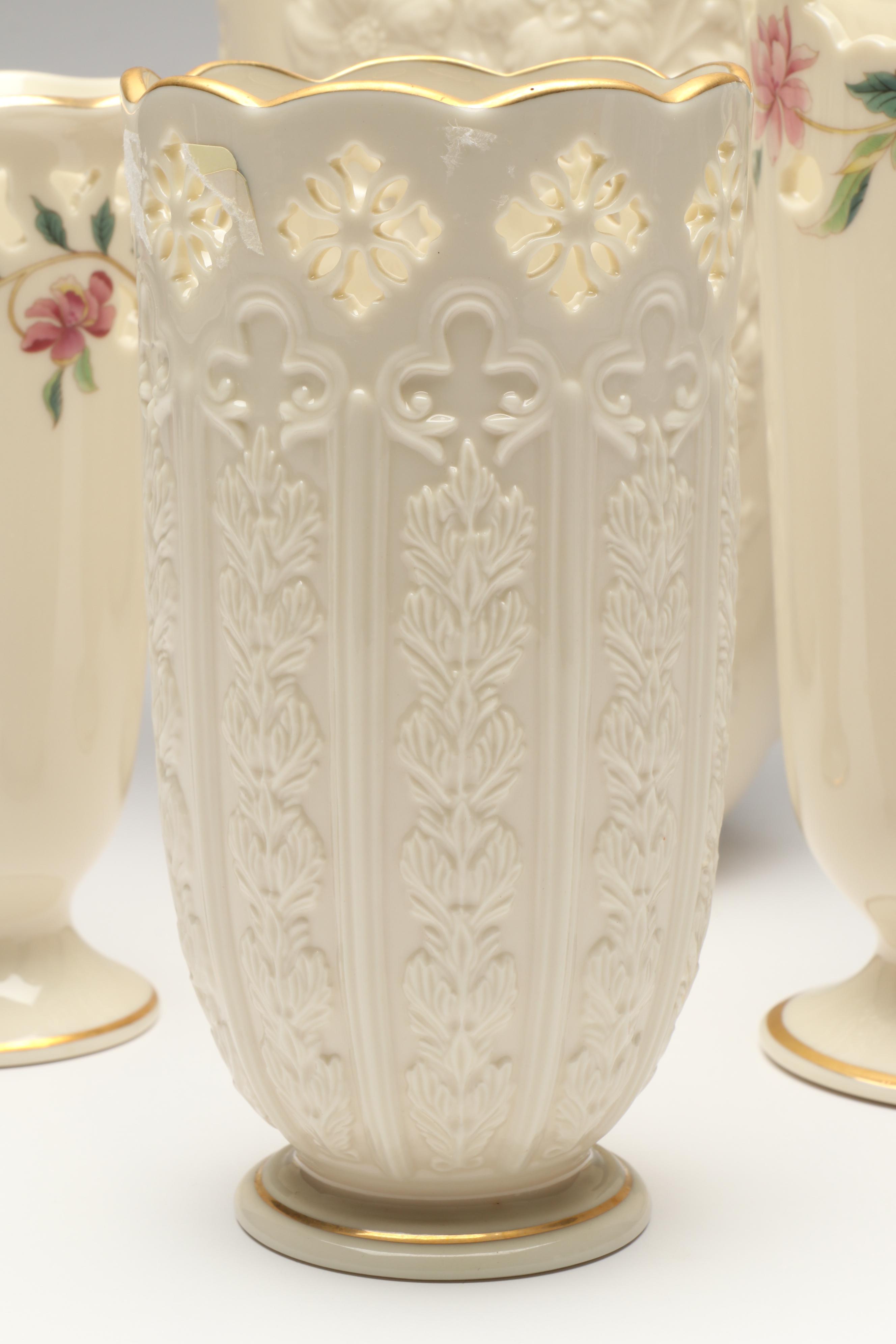 Lenox "Golden Meadows," "Fleur de Lis" and "Barrington" Ceramic Vases