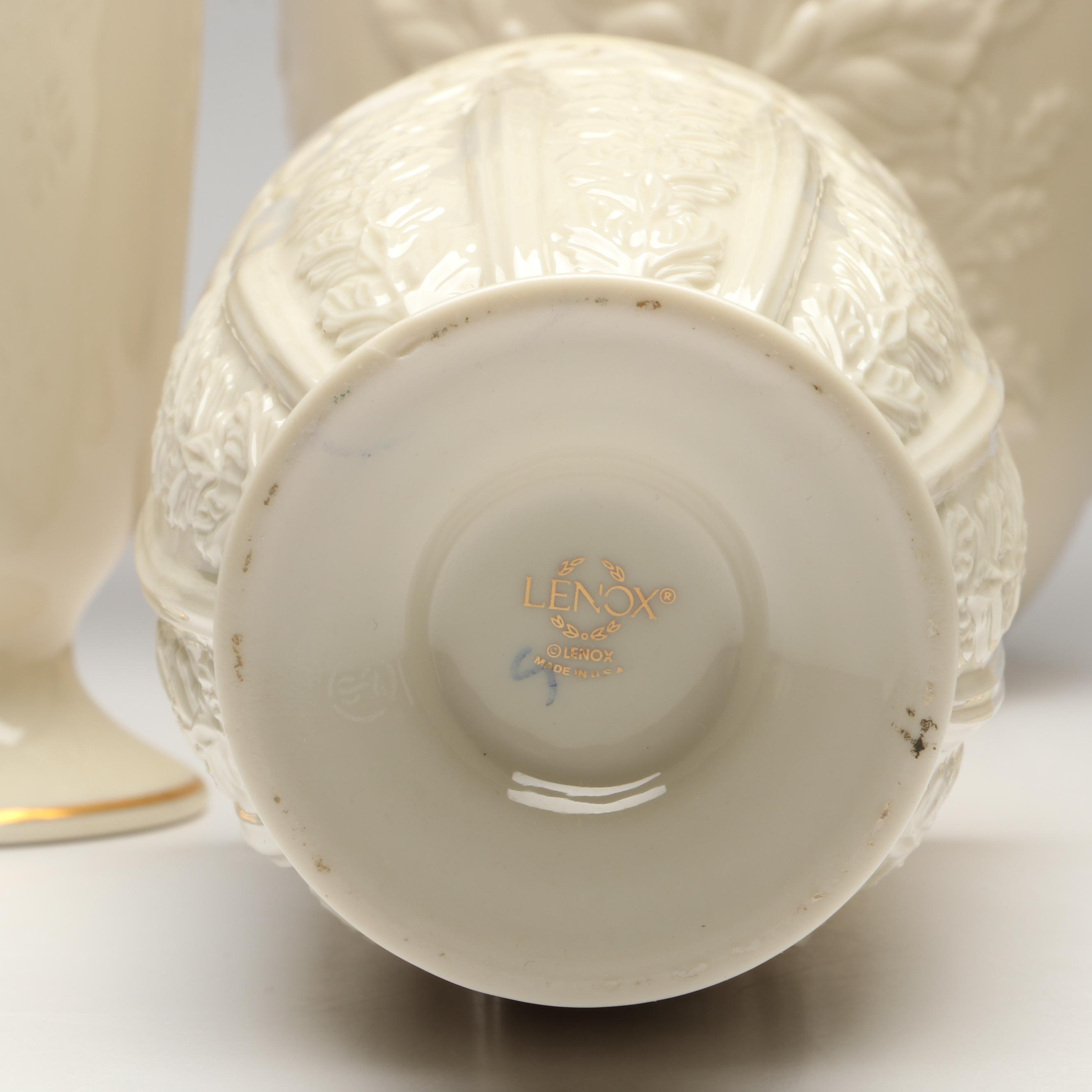 Lenox "Golden Meadows," "Fleur de Lis" and "Barrington" Ceramic Vases